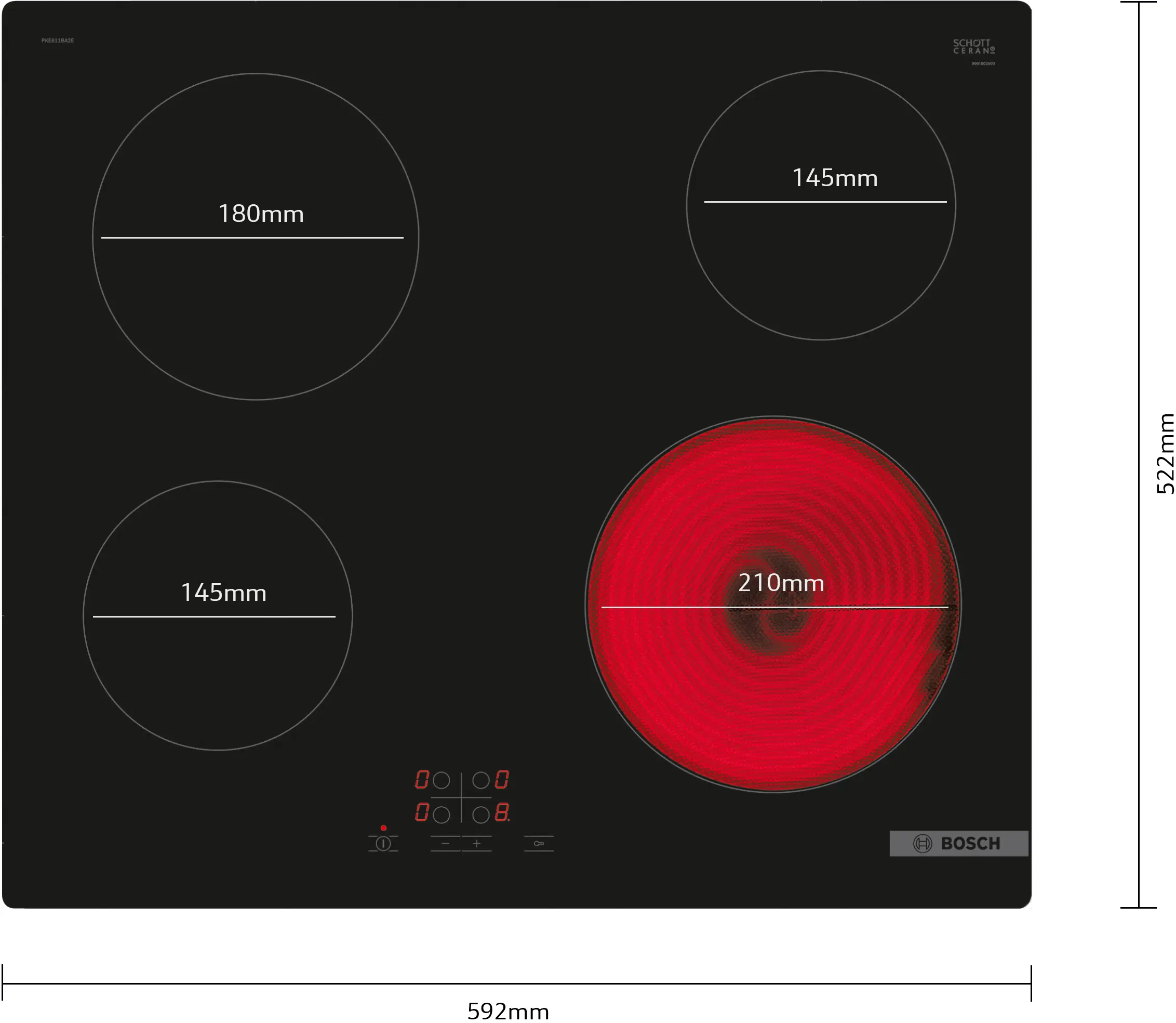 Bosch PKE611BA2E 600MM Series 4 Electric Hob - Image 3