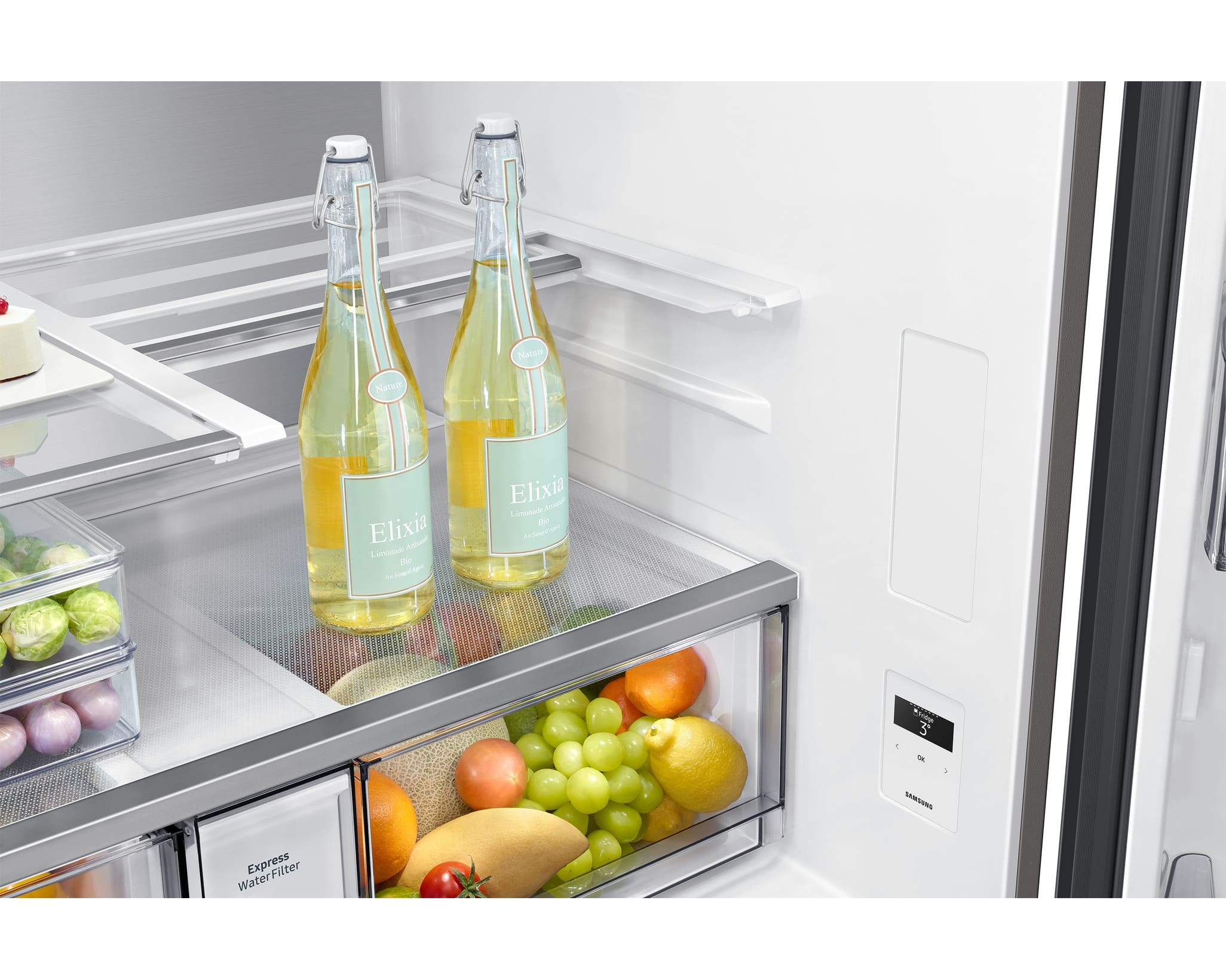 Samsung RF71DB975012FA Bespoke French Door Fridge with See-thru door, White,704L - Image 11