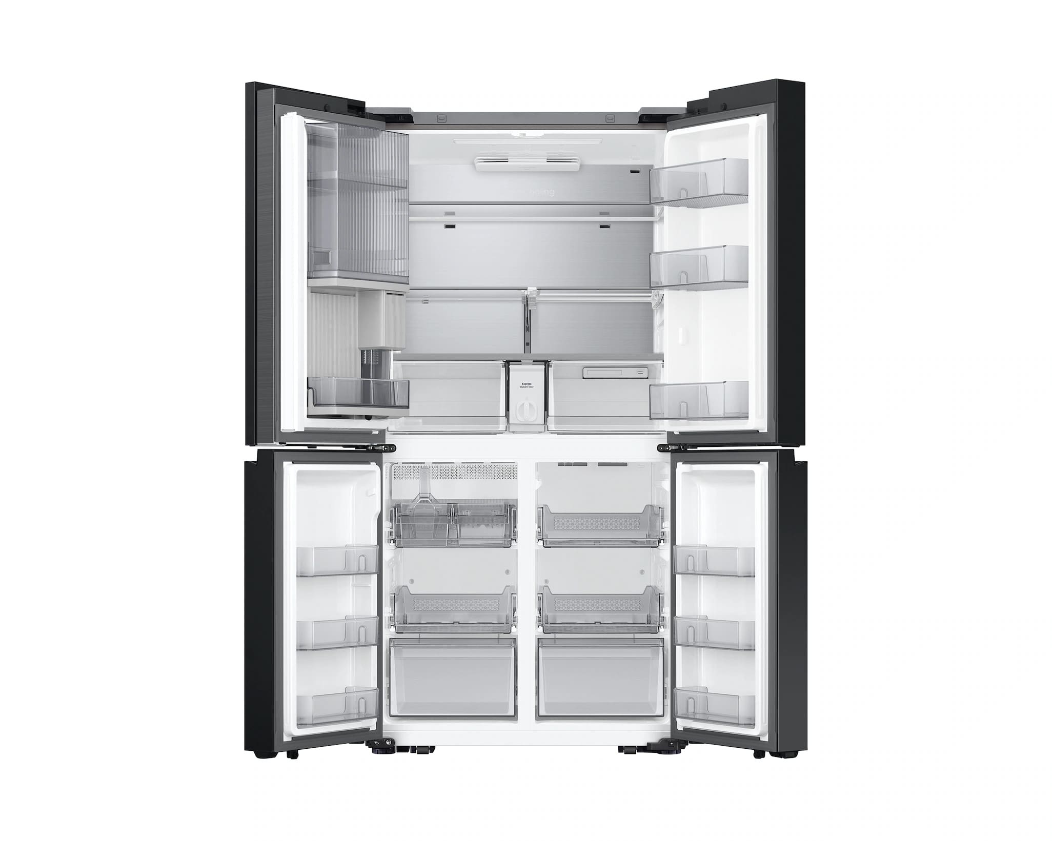 Samsung RF71DB975012FA Bespoke French Door Fridge with See-thru door, White,704L