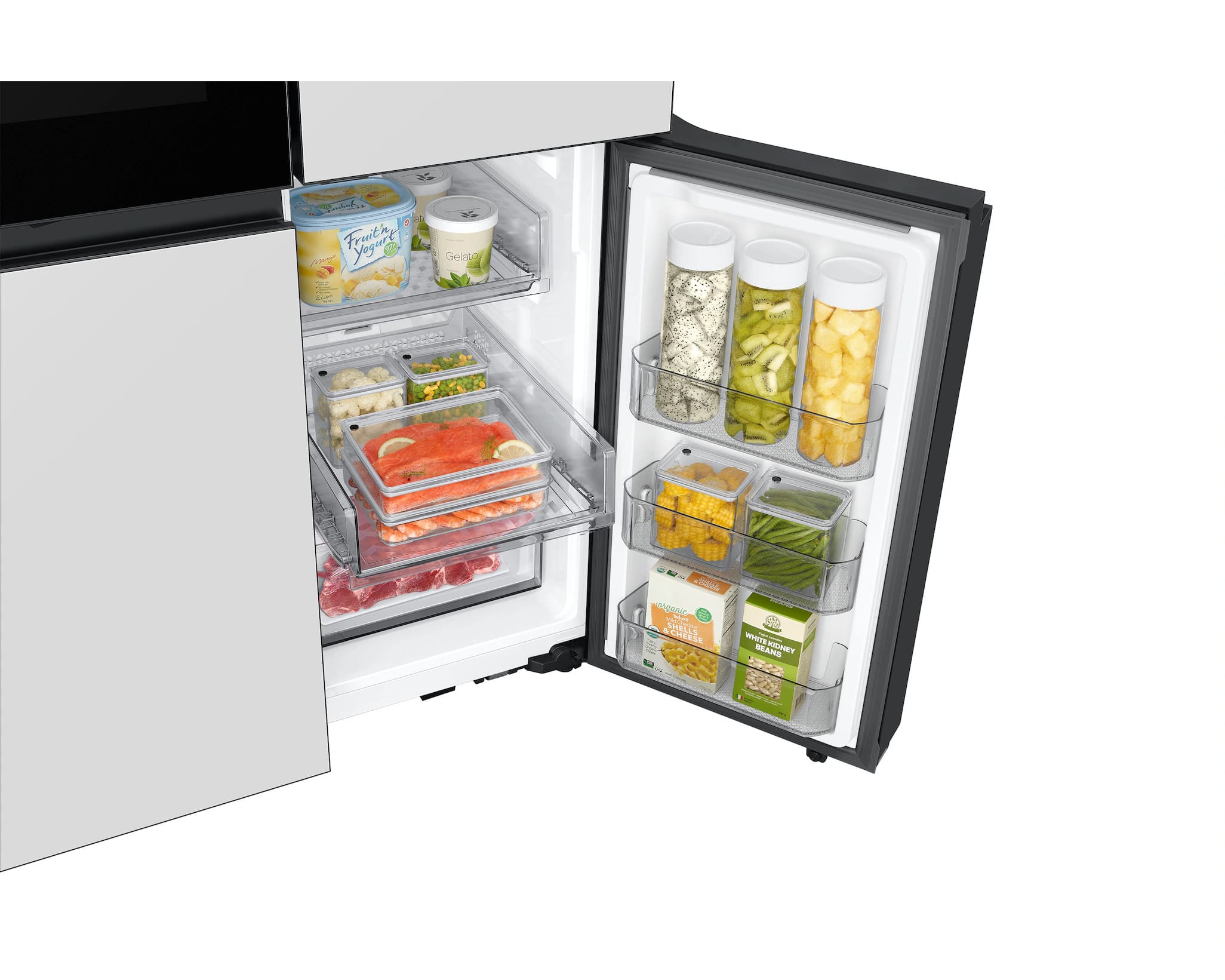 Samsung RF71DB975012FA Bespoke French Door Fridge with See-thru door, White,704L - Image 9