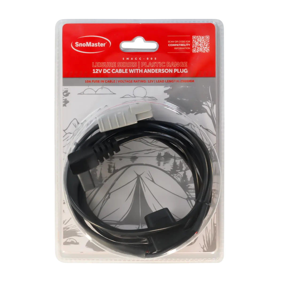 SnoMaster Leisure Series (Plastic Range) 12V DC Cable With Anderson Plug