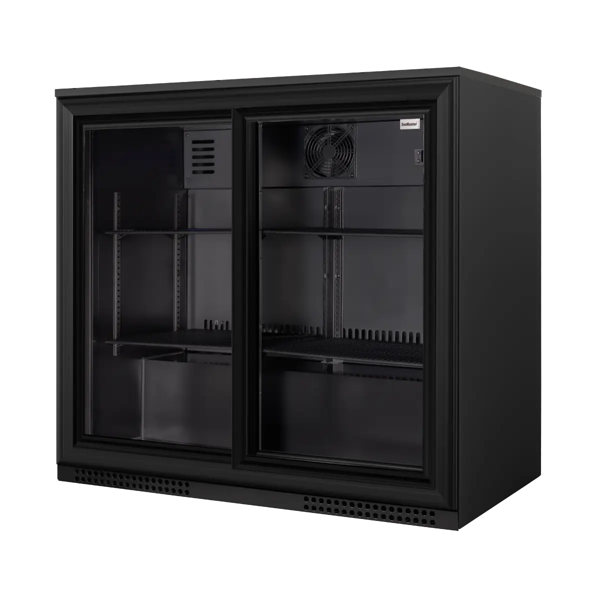 SnoMaster 200L Under-Counter Sliding Door Beverage Cooler - Black - Image 3
