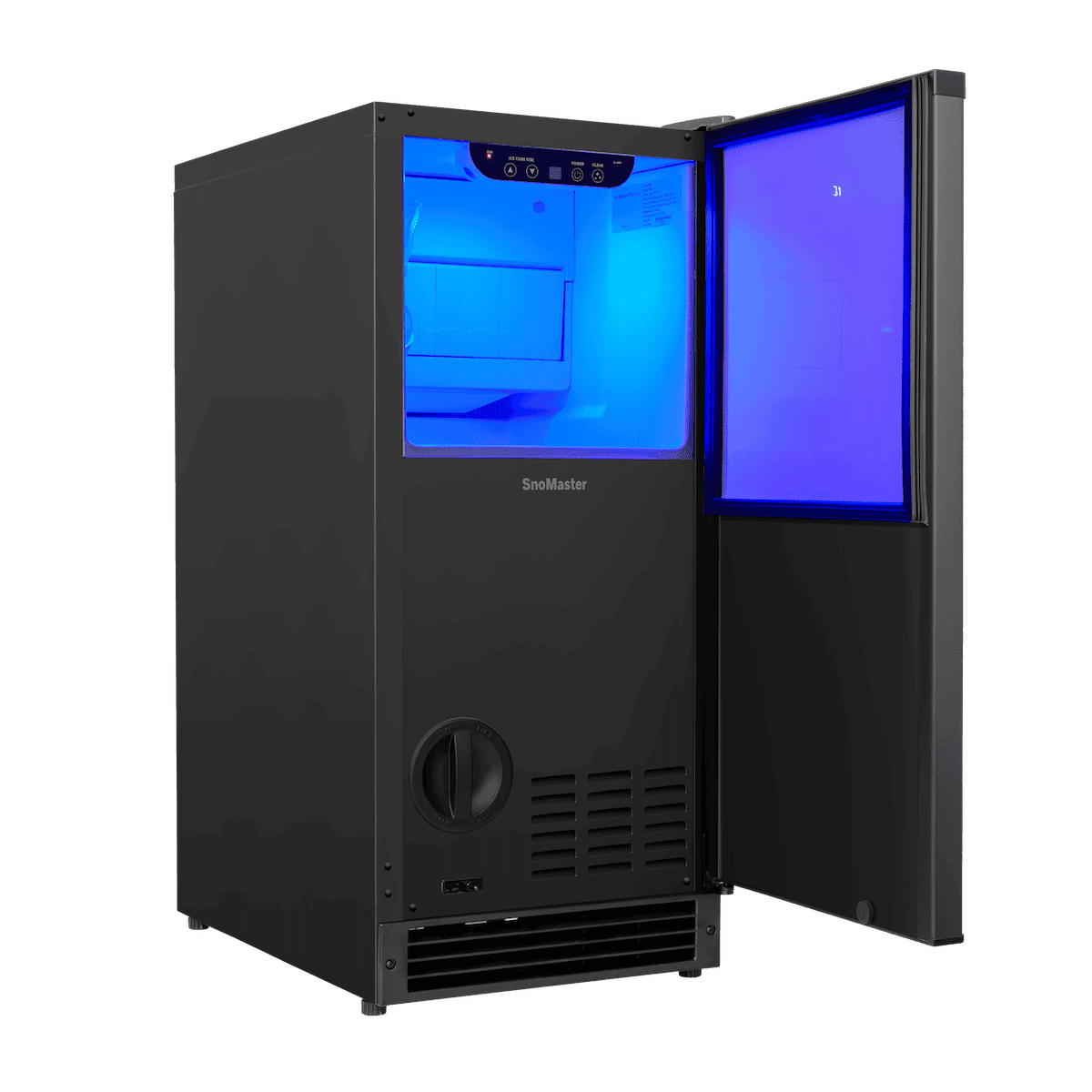 SnoMaster 30Kg/24Hr Plumbed-In Bullet Type Ice-Maker - Black - Image 3