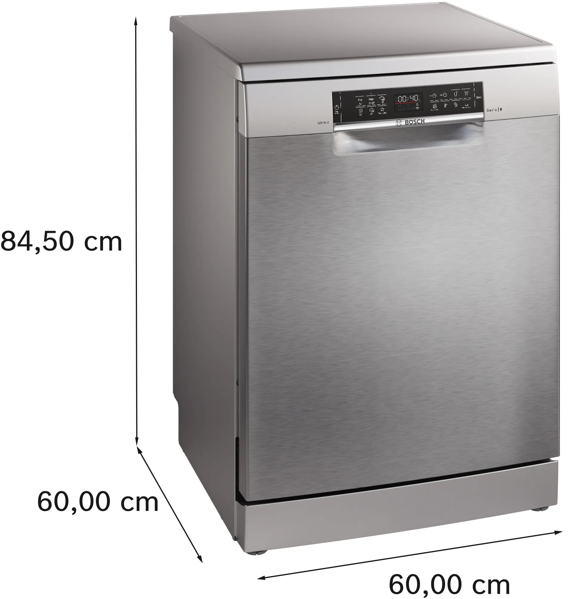 Bosch SMS6HMI04Z Serie 6 13 Place Silver Inox Home Connect Dishwasher - Image 10