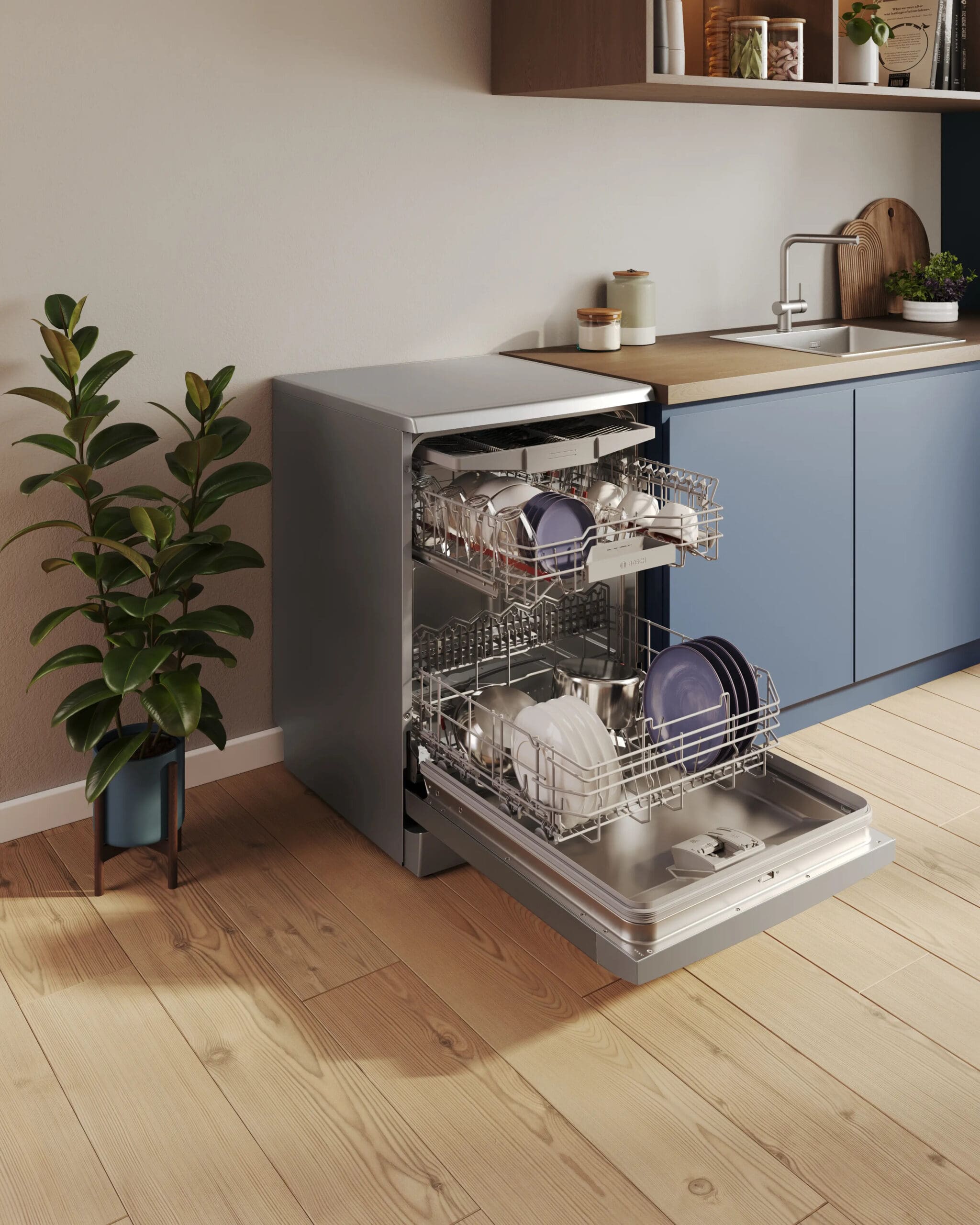 Bosch SMS8ECI02Z Serie 8 60Cm Serie Silver Inox Dishwasher - Image 10