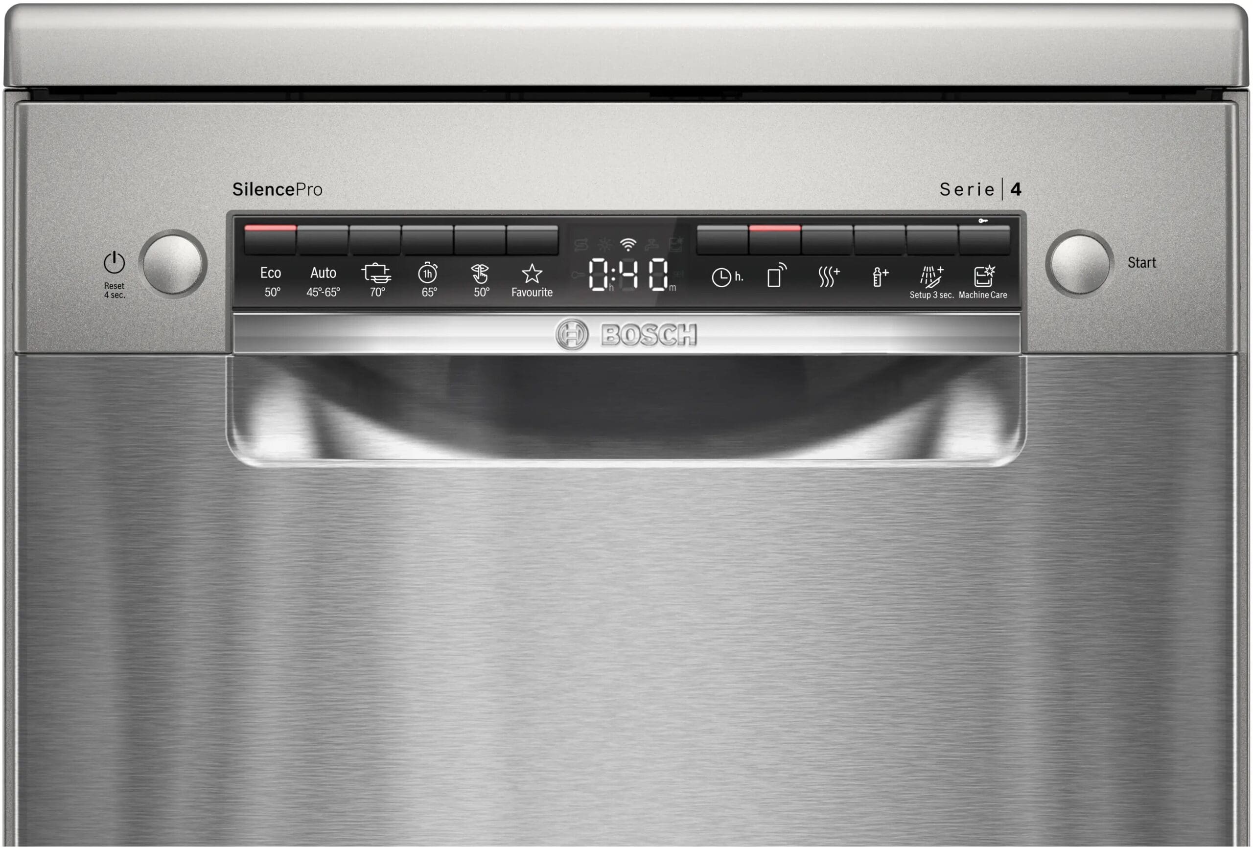 Bosch SPS4HMI3FZ 45cm Serie 4 Silver Inox Dishwasher - Image 2