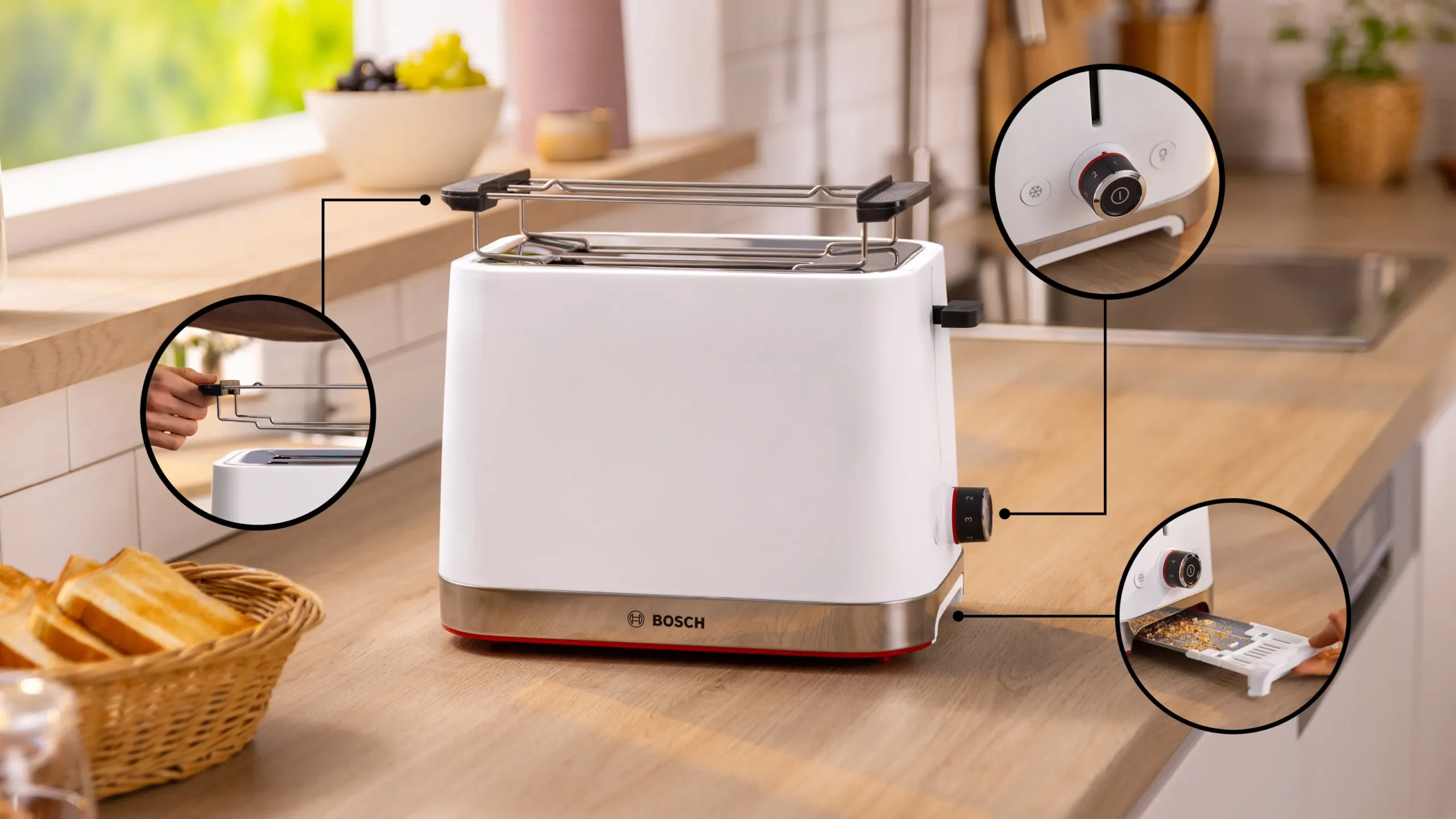 Bosch TAT4M221 My Moment Compact Toaster White - Image 8