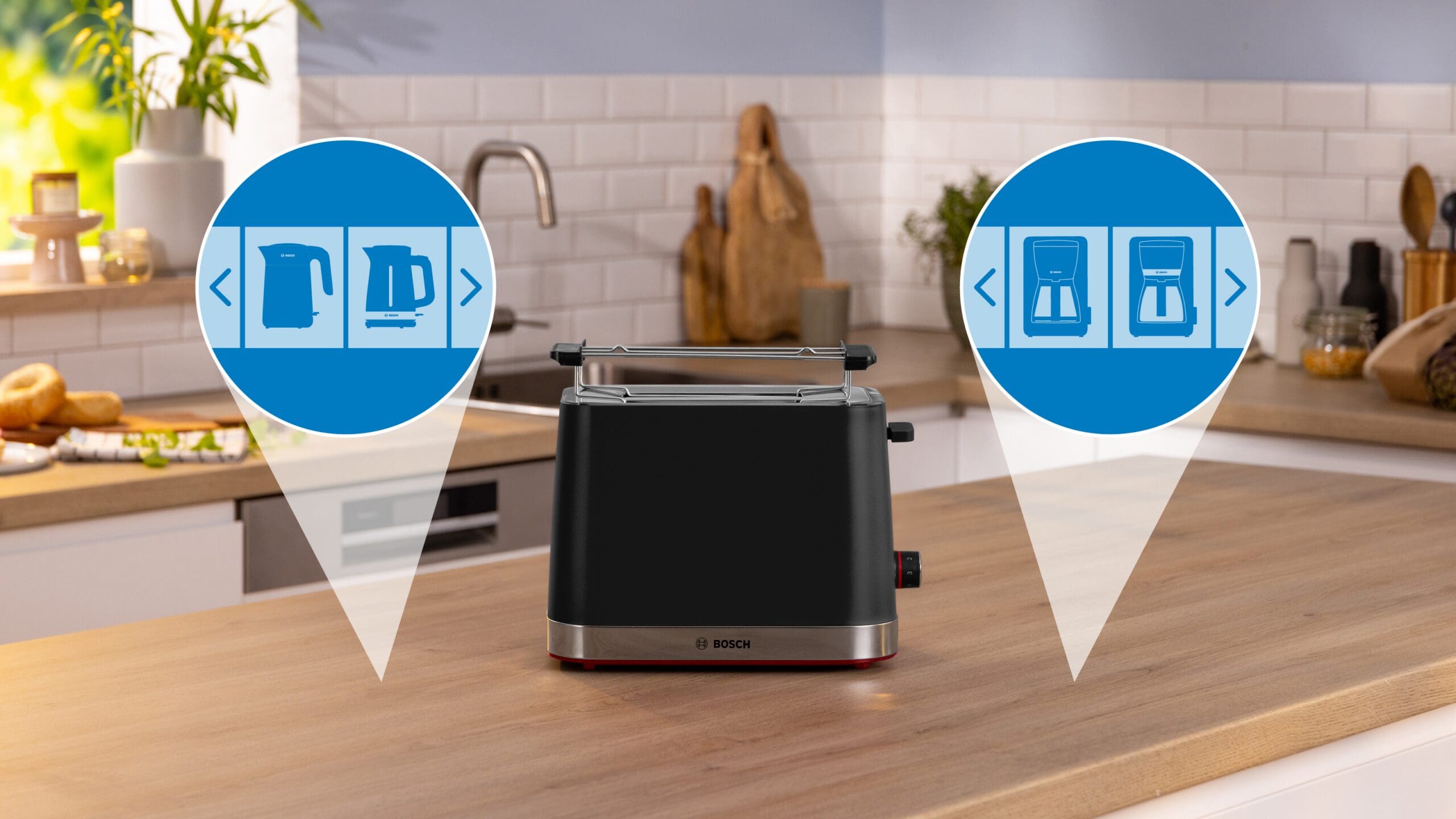 Bosch TAT4M223 My Moment Compact Toaster Black