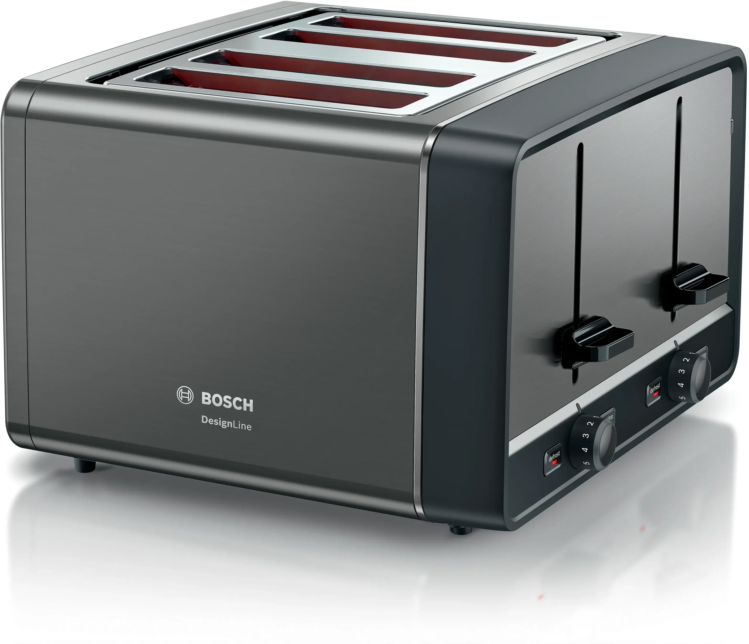 Bosch TAT5P445GB DesignLine 4 Slice Toaster - Image 2