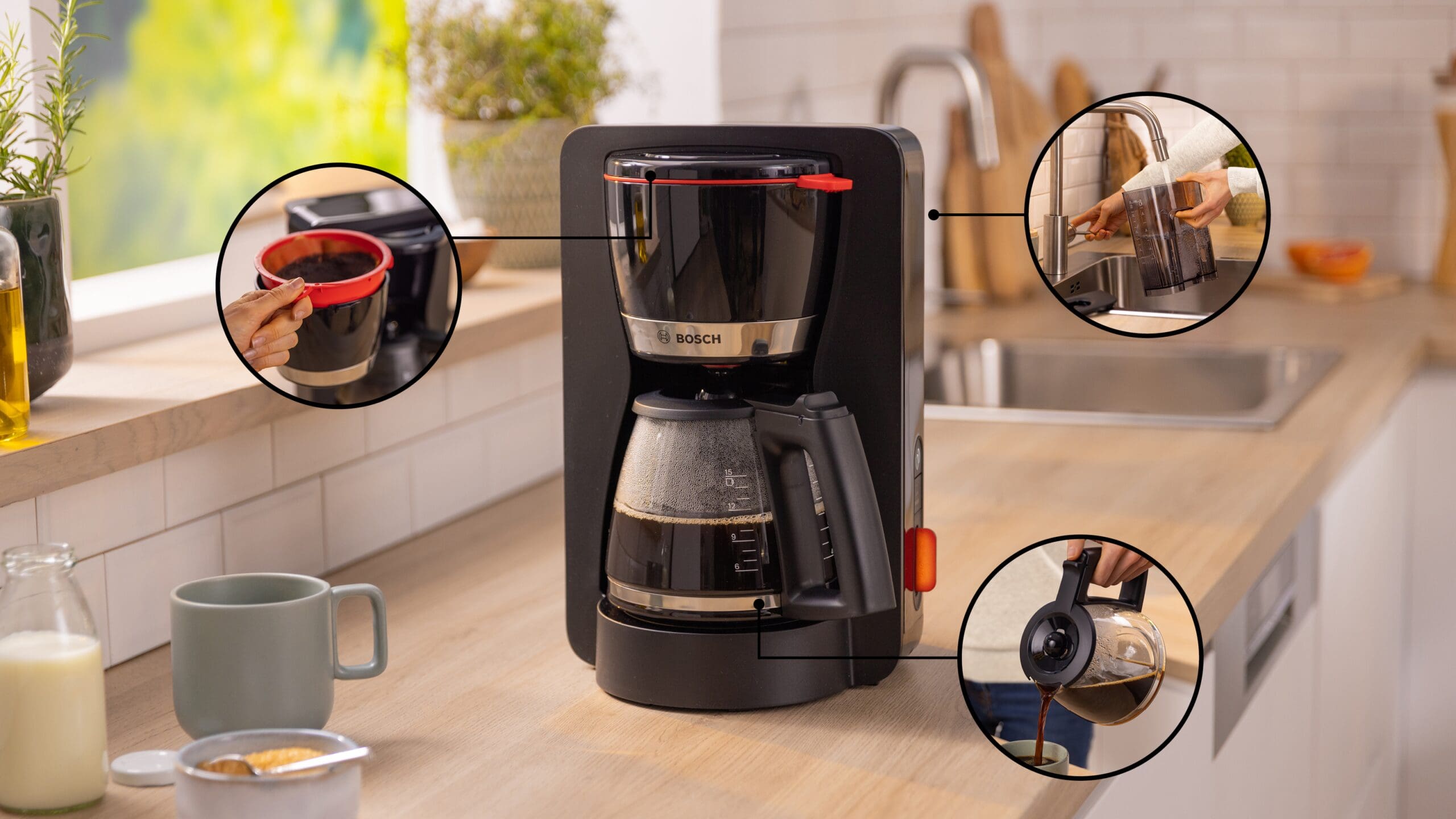 Bosch TKA4M233 My Moment 1200W Coffee Maker Black