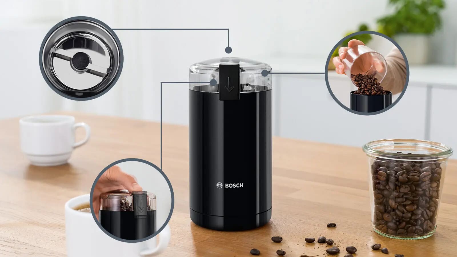 Bosch TSM6A013B 180W 75g Coffee Grinder - Image 3