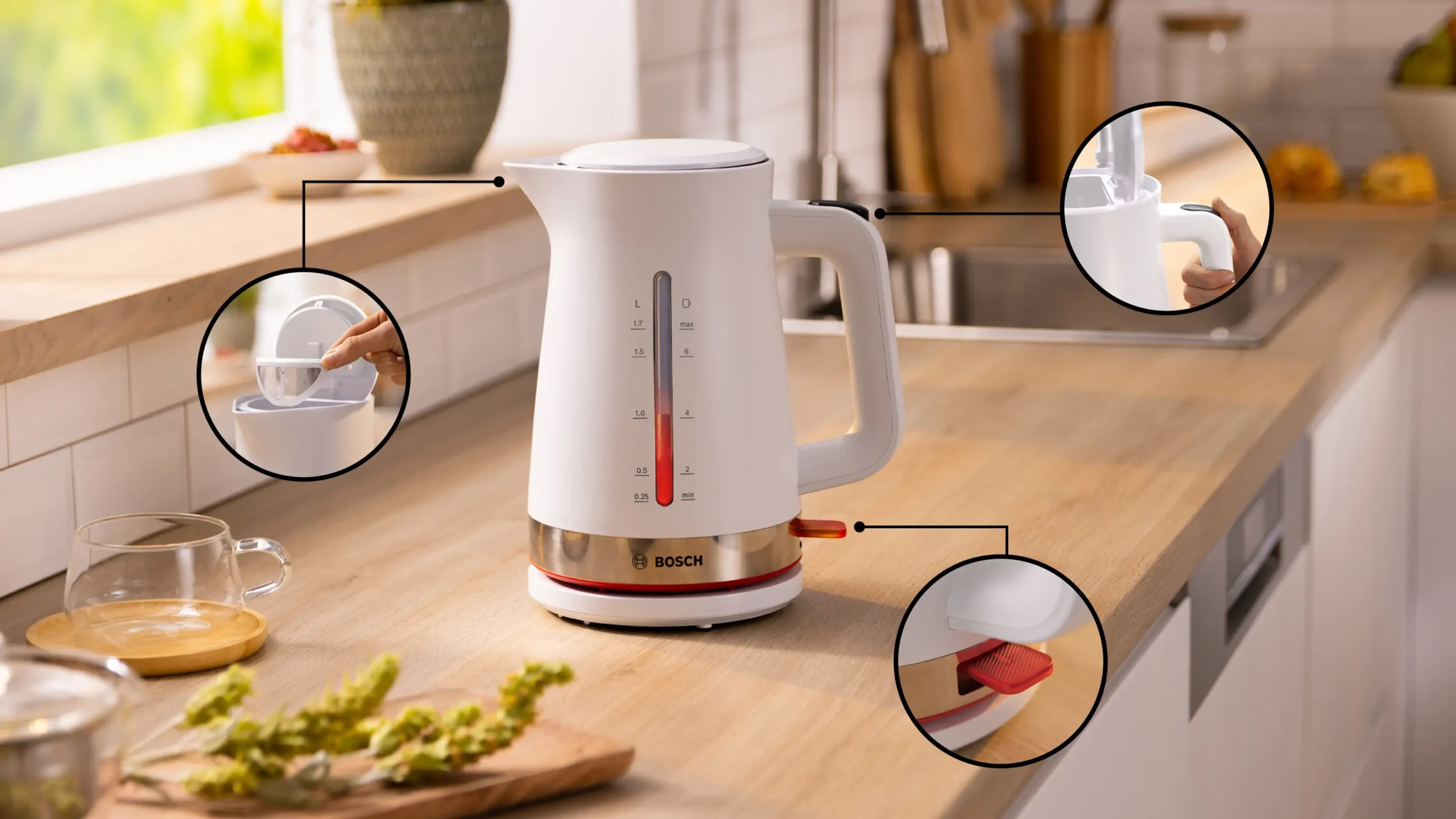 Bosch TWK4M221 MyMoment White 1.7L Kettle - Image 7