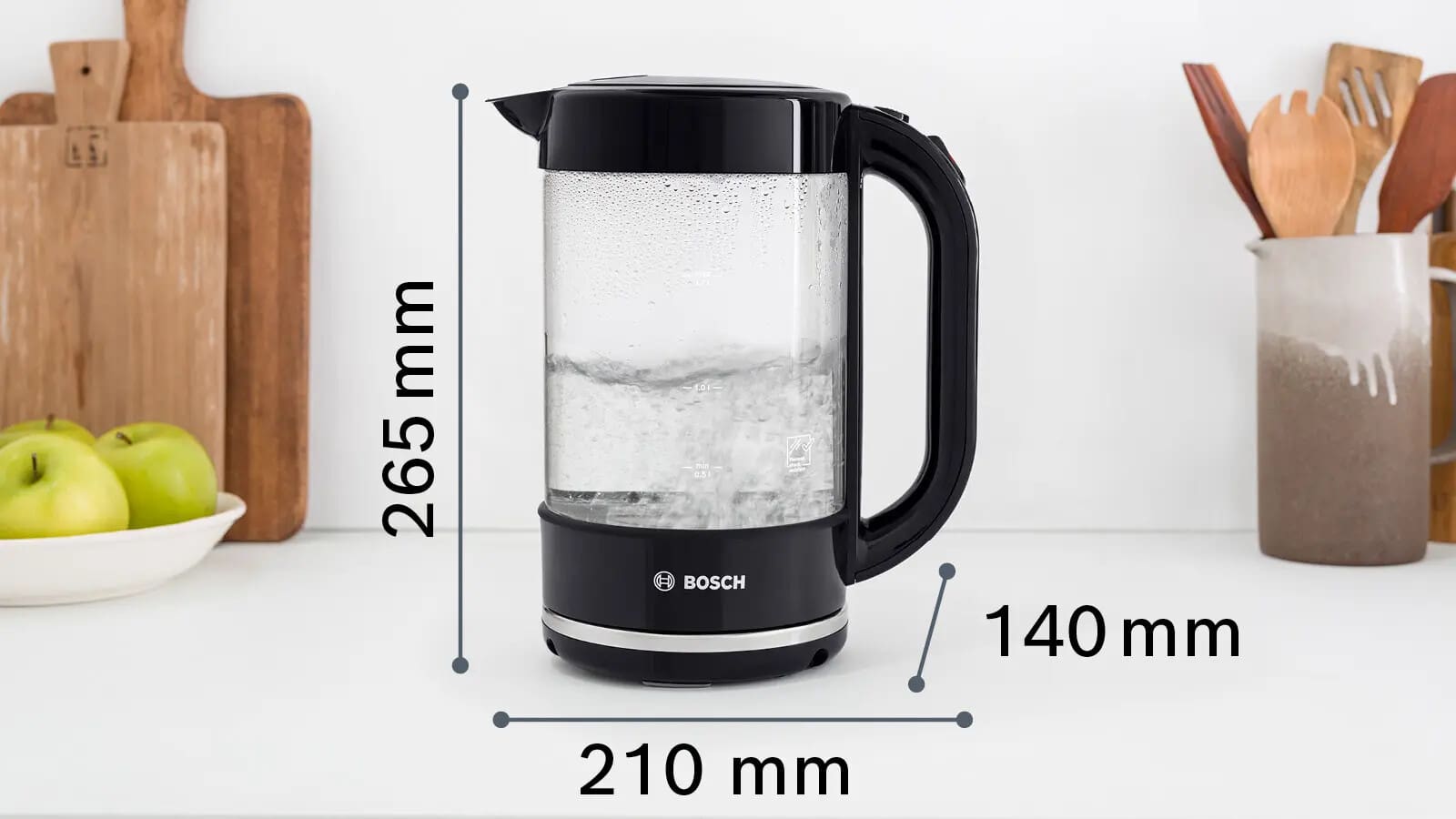 Bosch TWK70B03 1.7L Glass Cordless Kettle - Image 3