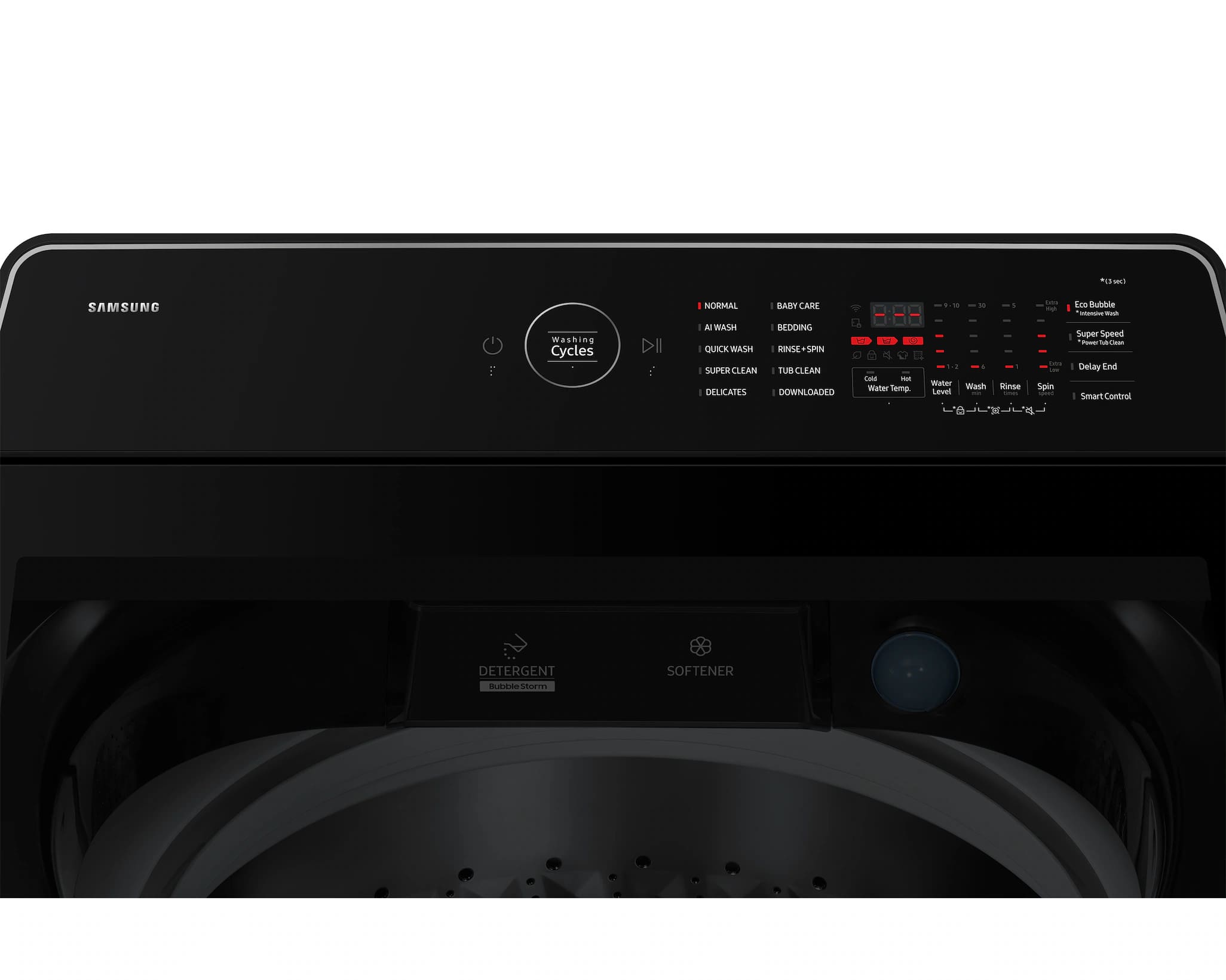 Samsung WA80F21S8BFA 21Kg AI Washing Machine Top Loader - Black Caviar - Image 6