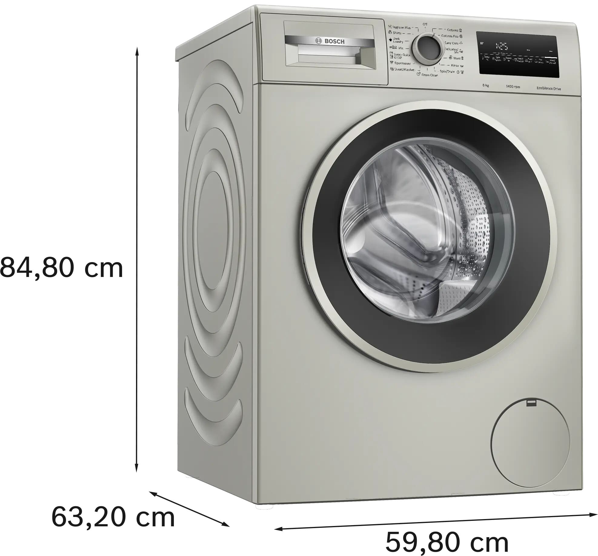 Bosch WAN282X1ZA Serie 4 8KG Inox Front Loader Washing Machine - Image 11