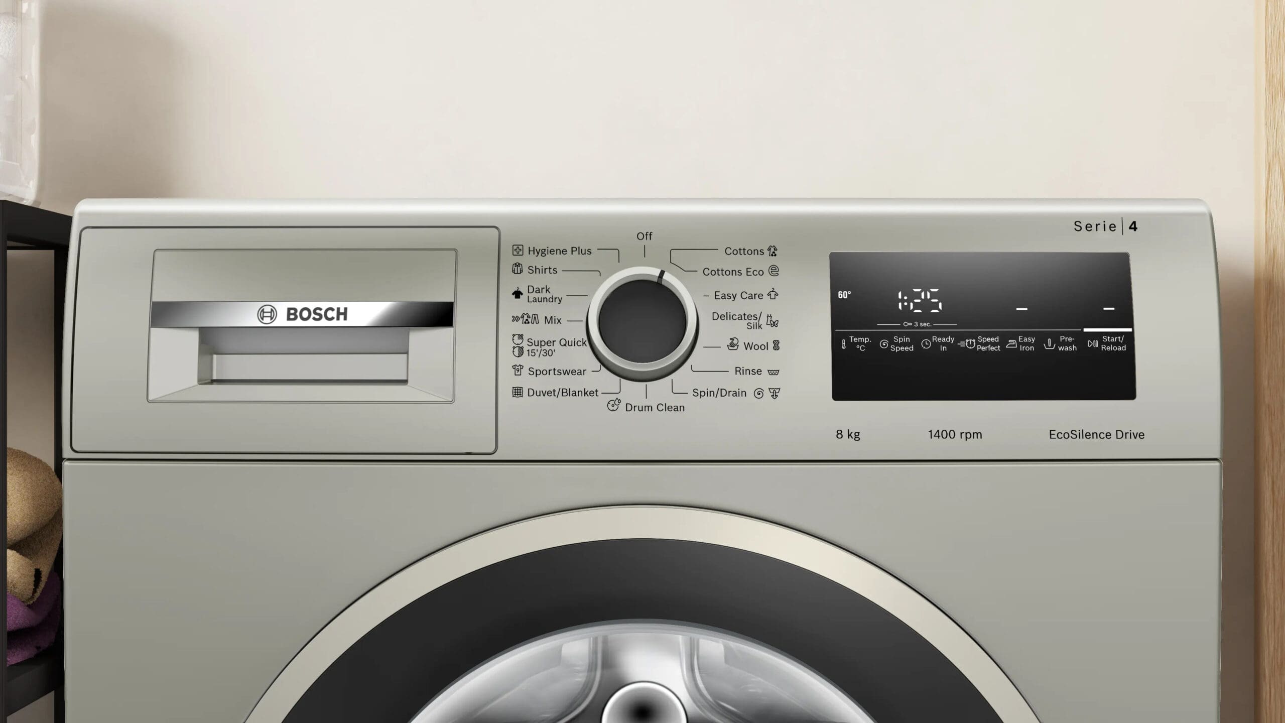Bosch WAN282X1ZA Serie 4 8KG Inox Front Loader Washing Machine - Image 2