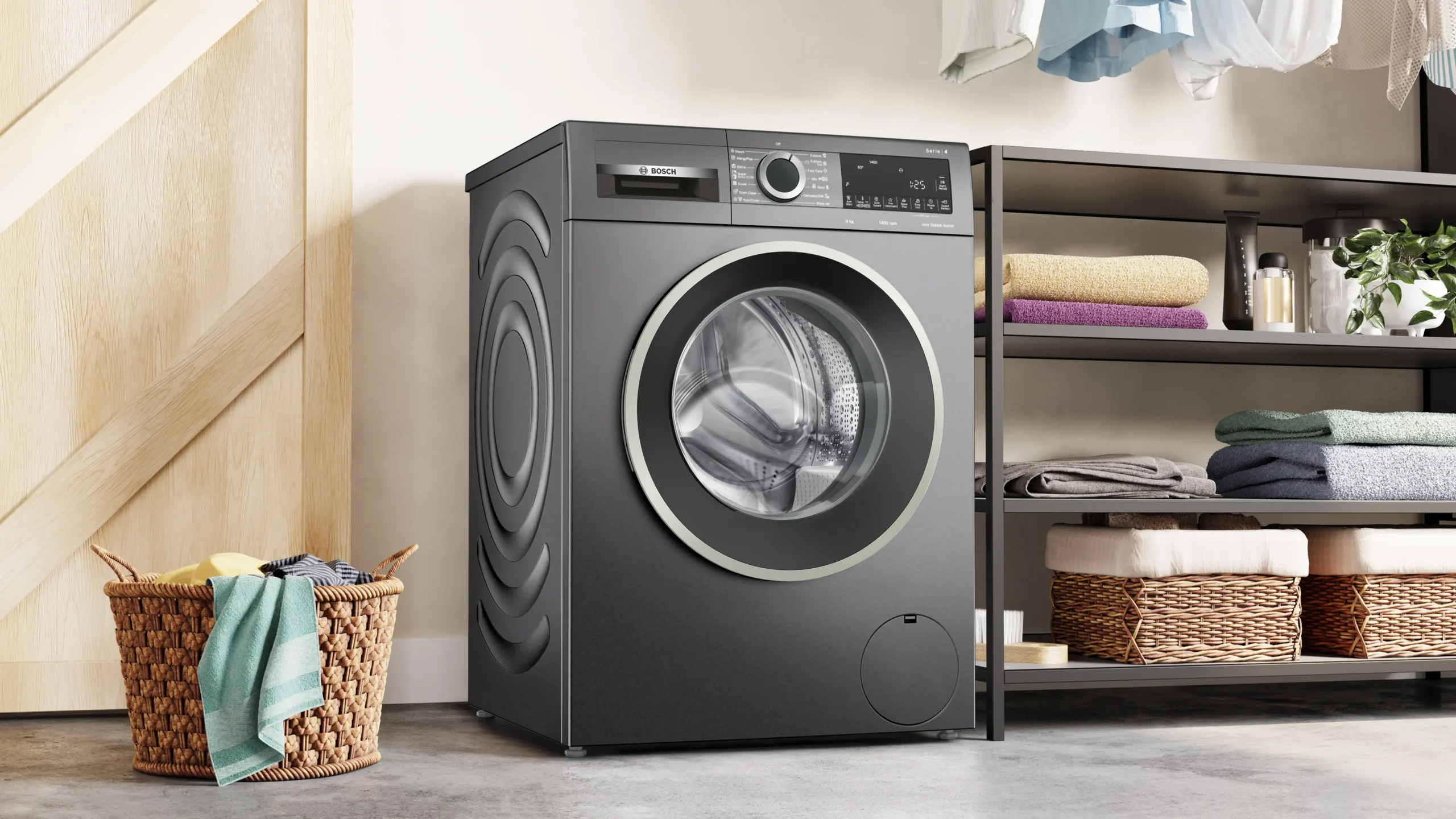 Bosch WGA244ZRZA 9kg Frontloader Washing Machine Series 4 1400rpm Cast Iron Grey - Image 5