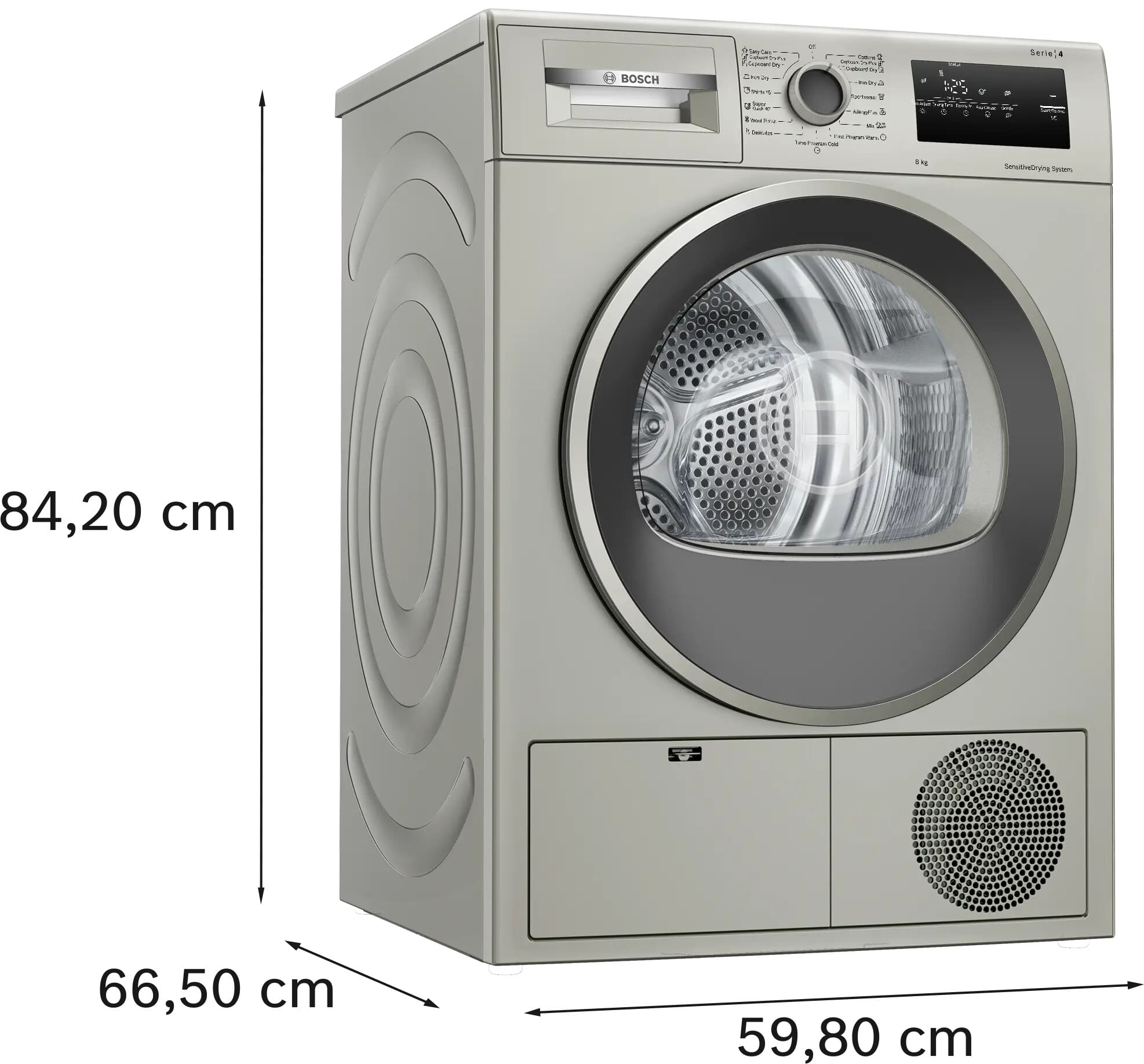 Bosch WTN85401ZA 8KG Serie 4 Silver Condenser Tumble Dryer - Image 11