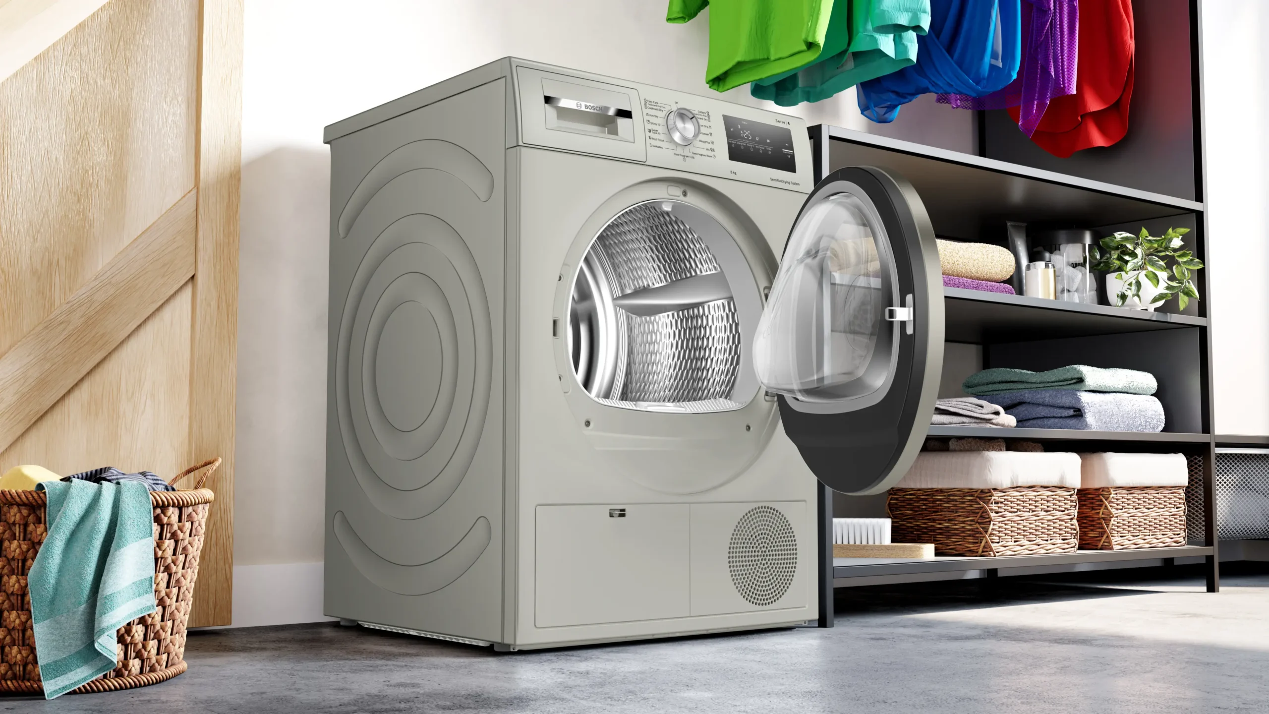 Bosch WTN85401ZA 8KG Serie 4 Silver Condenser Tumble Dryer - Image 3