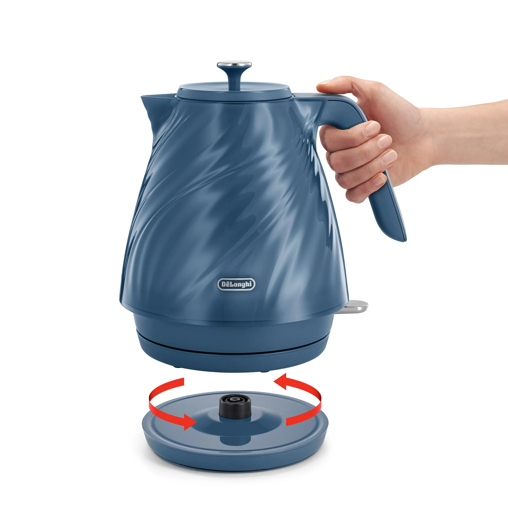 Delonghi KBDS3001.BL Ballerina Seta Cordless Kettle Silk Blue - Image 4