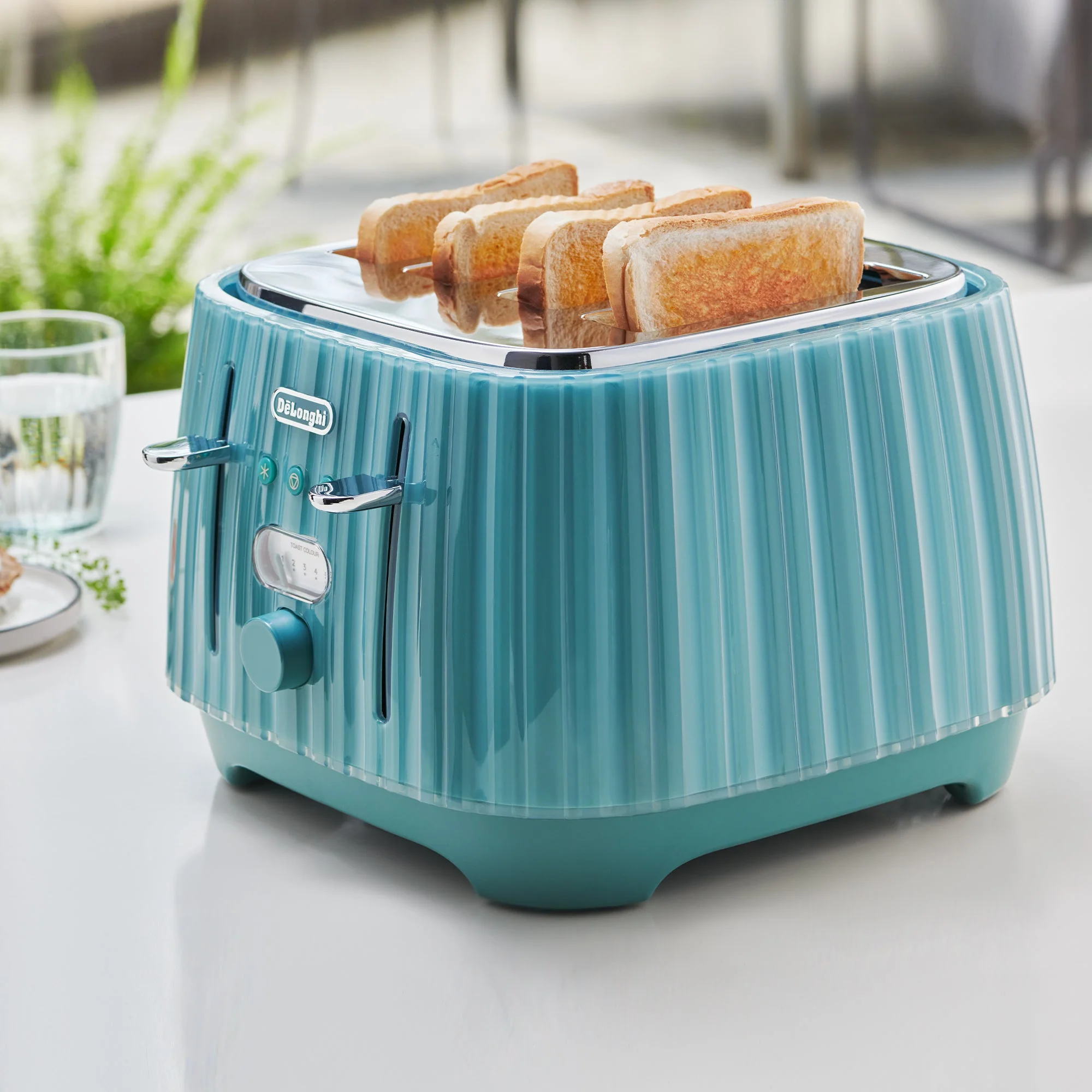 Delonghi CTD4003.GR Furnace Laguna Green Ballerina 4 Slice Toaster - Image 4