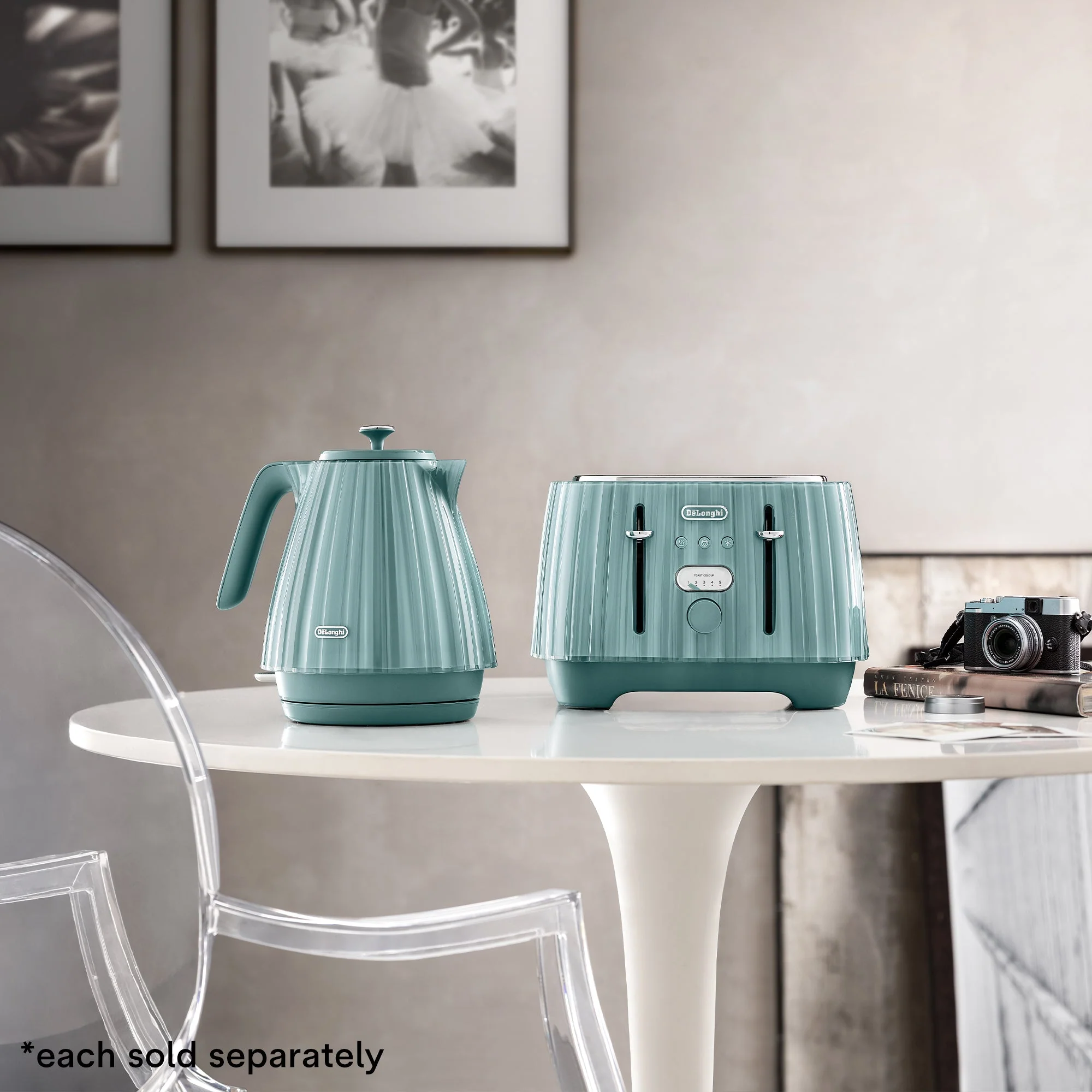 Delonghi CTD4003.GR Furnace Laguna Green Ballerina 4 Slice Toaster - Image 6