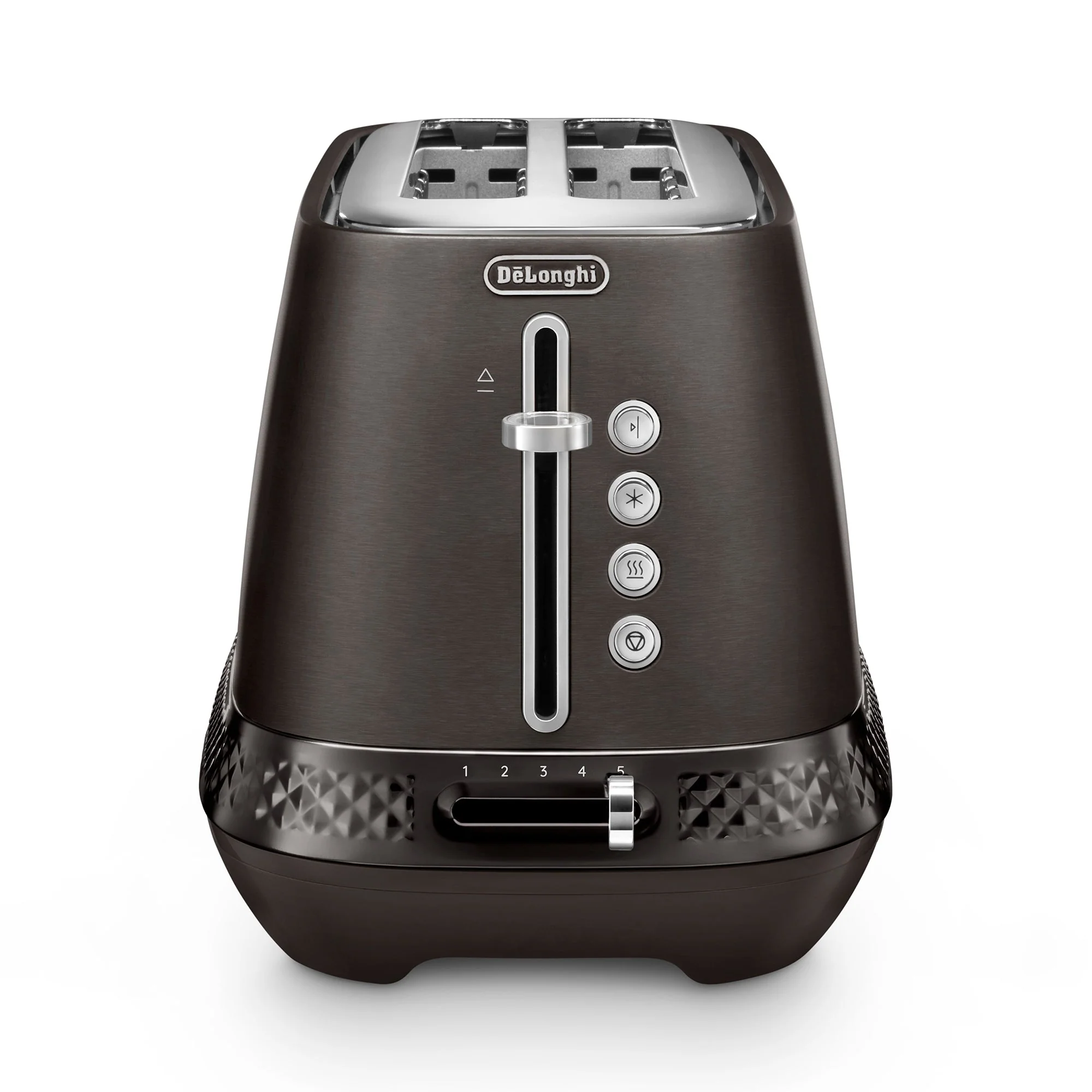 Delonghi ZA0230120148 Diadema Long Slot 4 Slice Toaster Black Metal