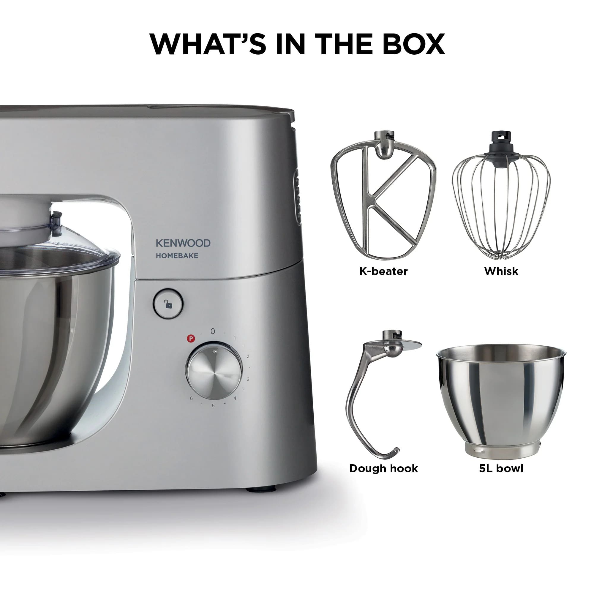 Kenwood KHH01.000SI 5L Easy Bake Stand Mixer - Image 4