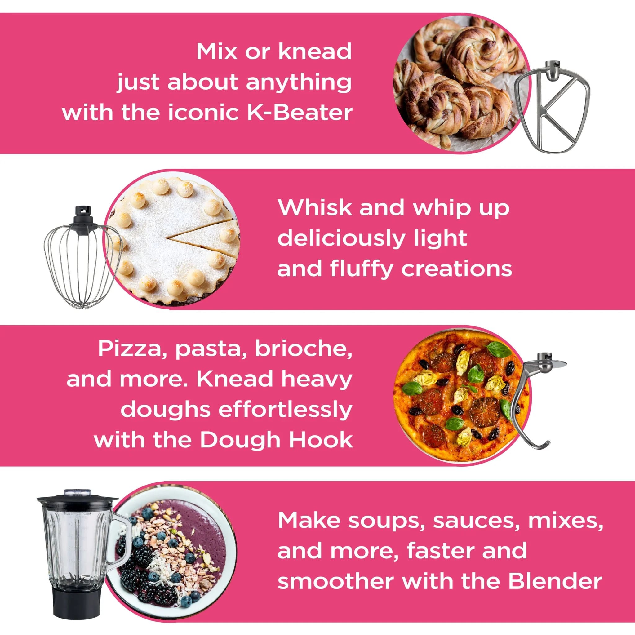 Kenwood KHH01.120SI HomeBake Stand Mixer with Blender - Silver - Image 5