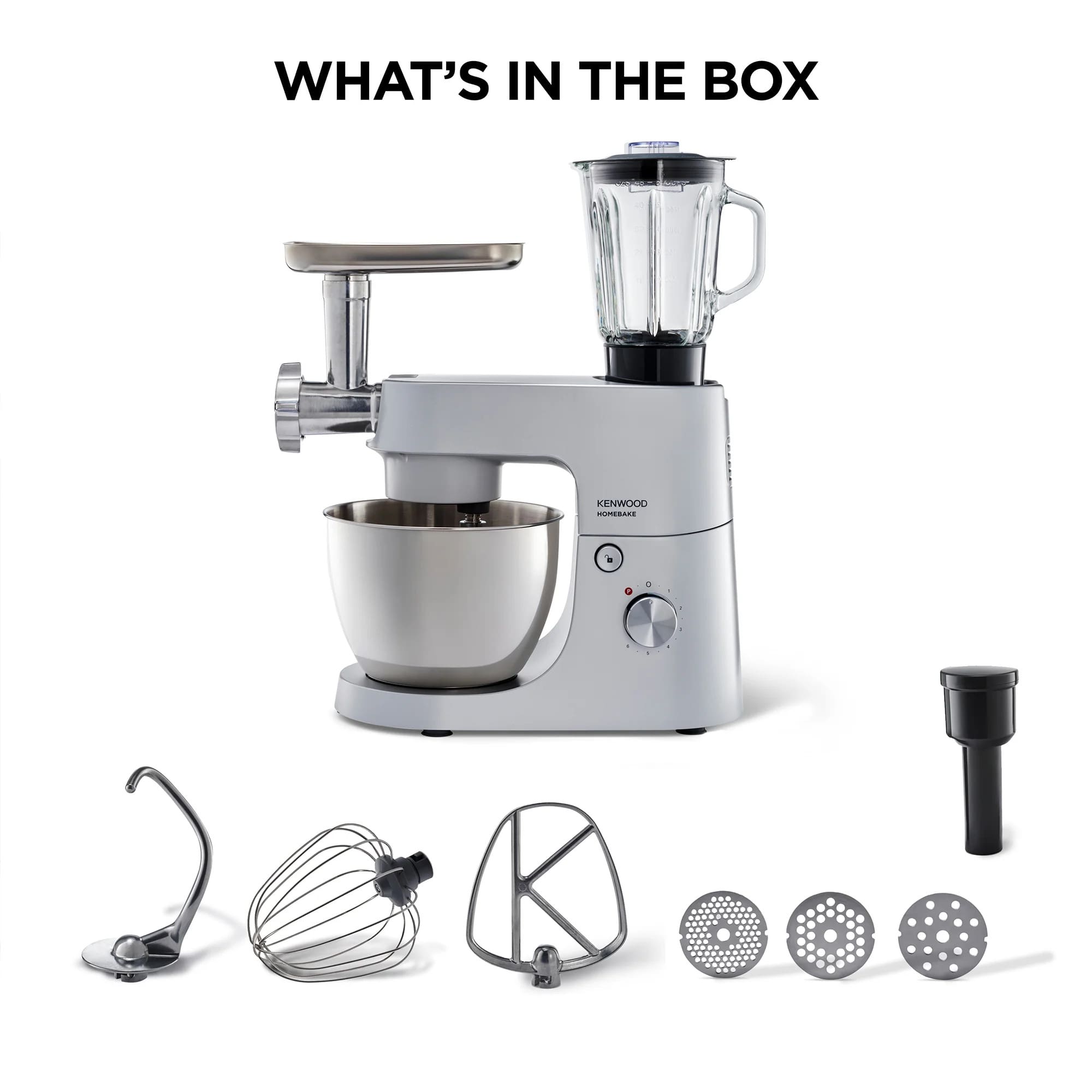 Kenwood 00C158431KEZA HomeBake Stand Mixer with Blender & Meat Grinder - Image 3