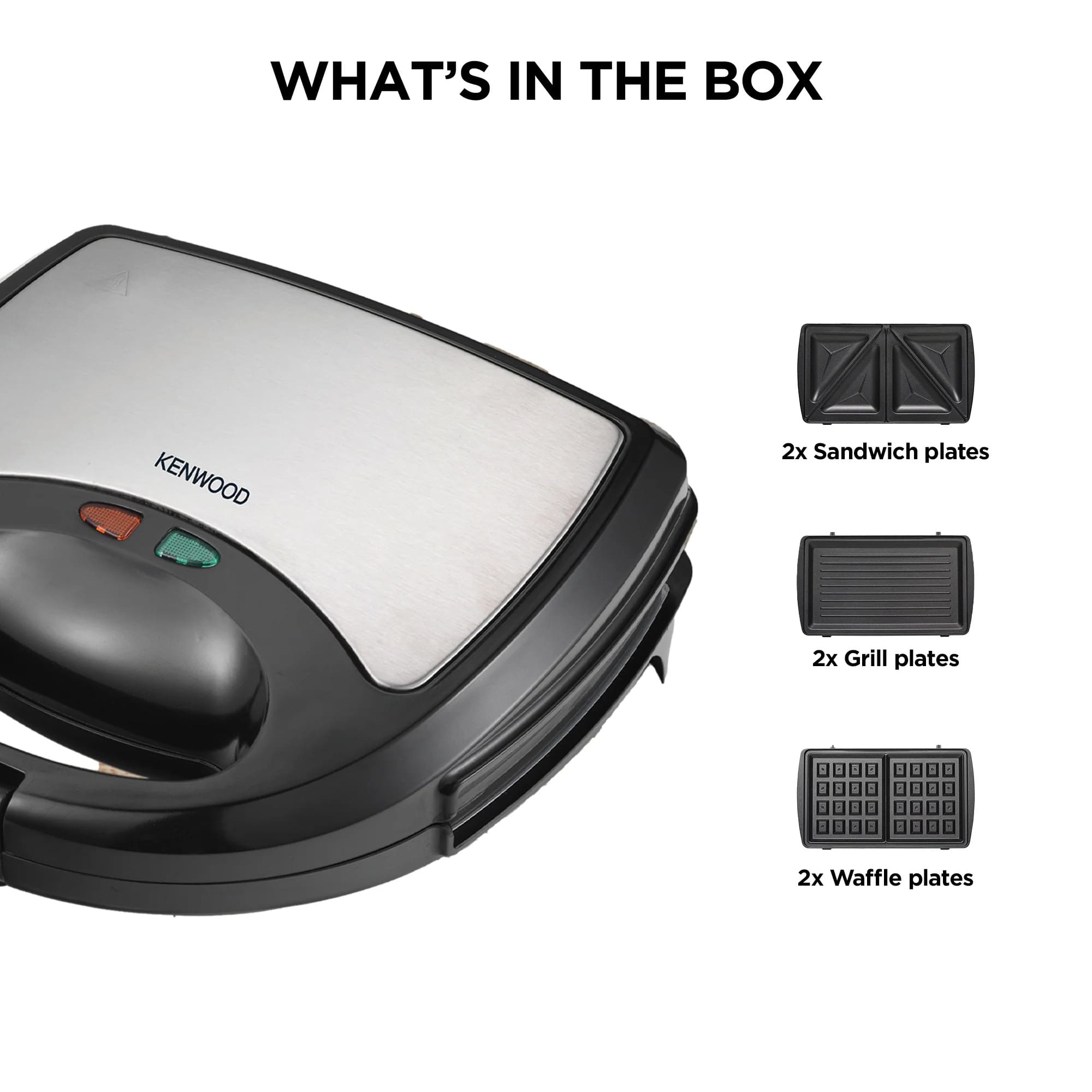 Kenwood SMM01.A0BK 3in1 Accent Collection Sandwich Maker - Image 3