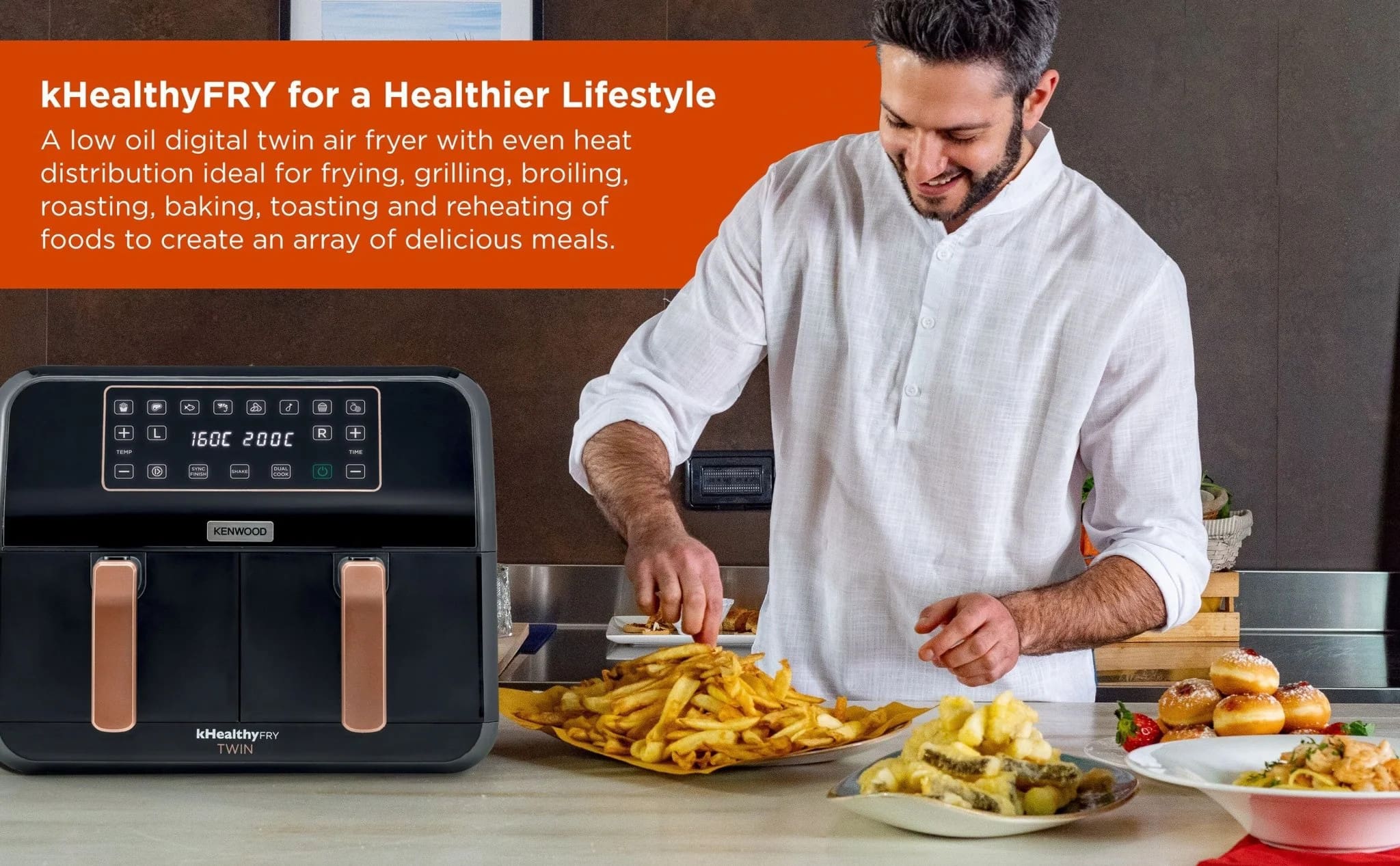 Kenwood HFP70.000BK 11L Healthy FRY Air Fryer & Oven - Image 8