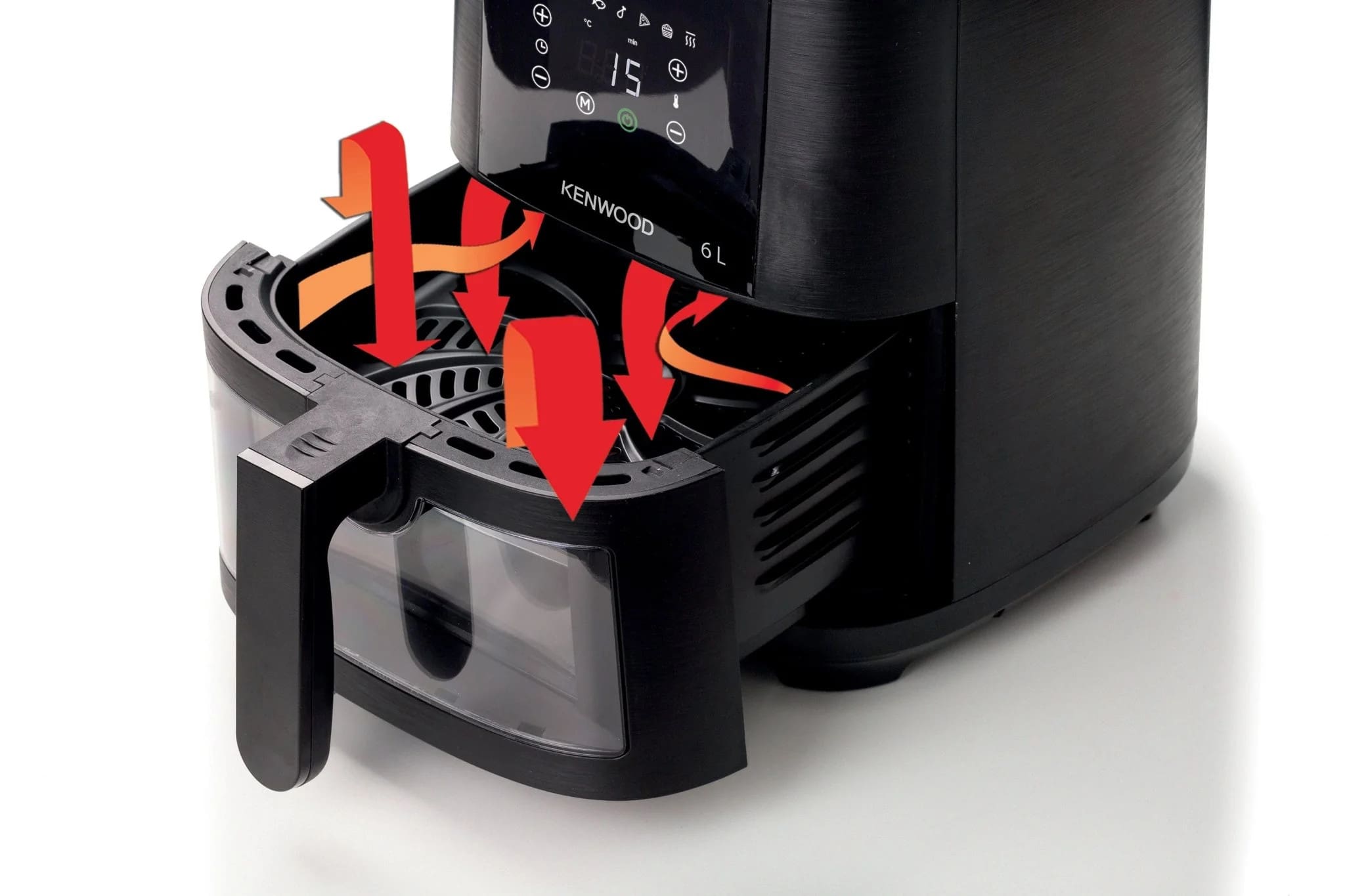 Kenwood HFG60.000BK Air Fryer 6L Single Basket - With Window - Image 2