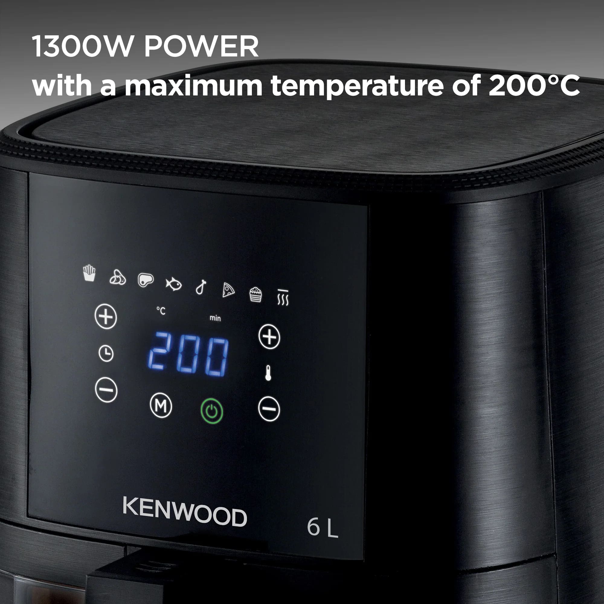 Kenwood HFG60.000BK Air Fryer 6L Single Basket - With Window - Image 4