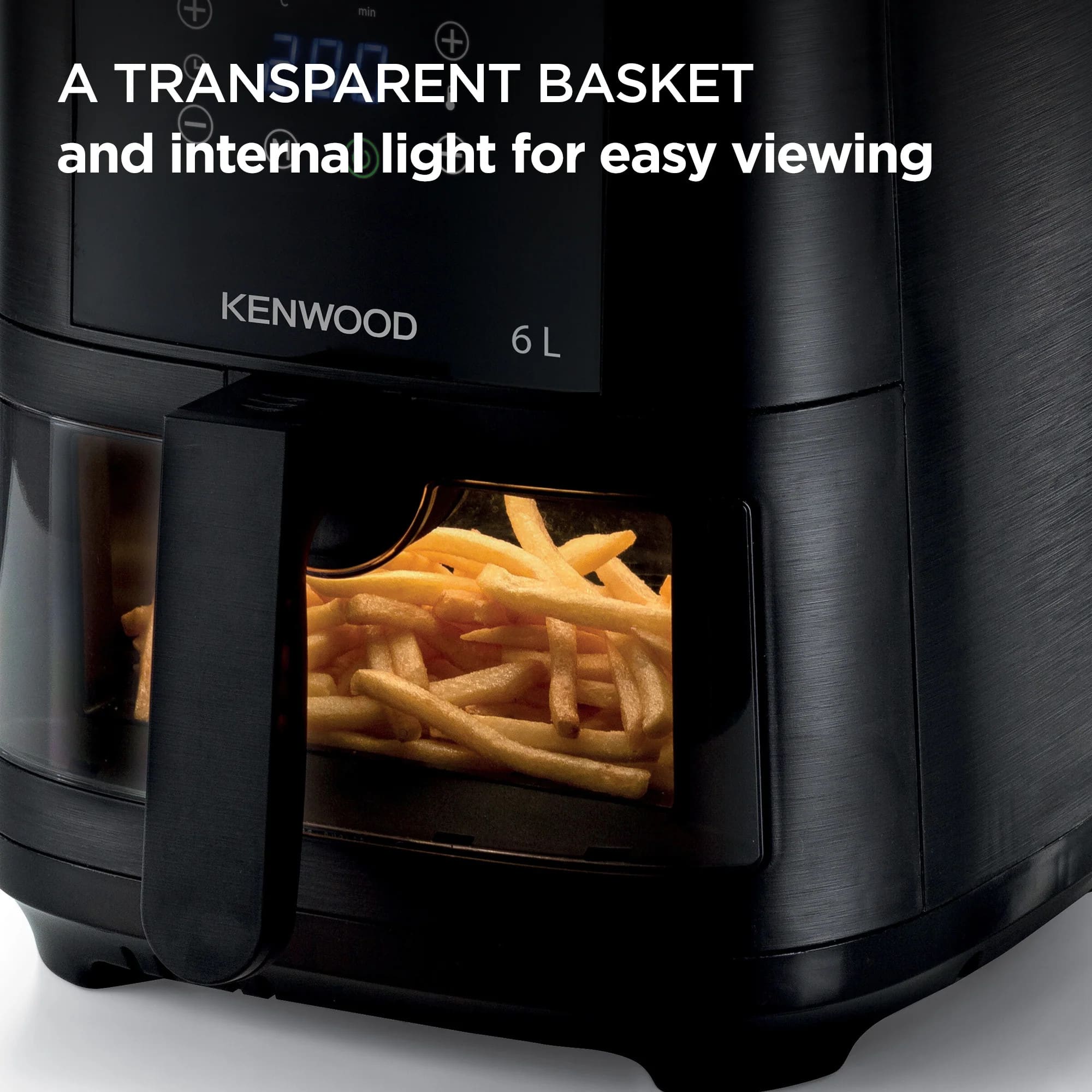 Kenwood HFG60.000BK Air Fryer 6L Single Basket - With Window - Image 5