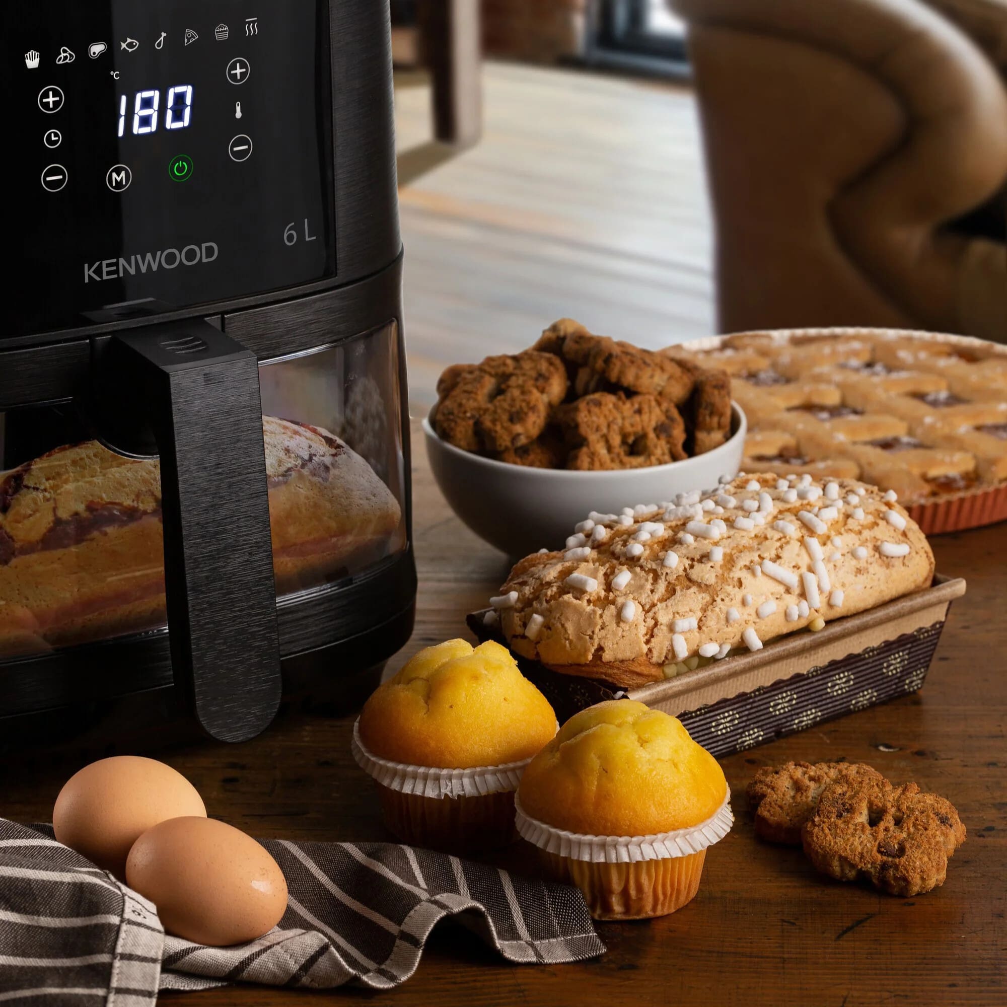 Kenwood HFG60.000BK Air Fryer 6L Single Basket - With Window - Image 7