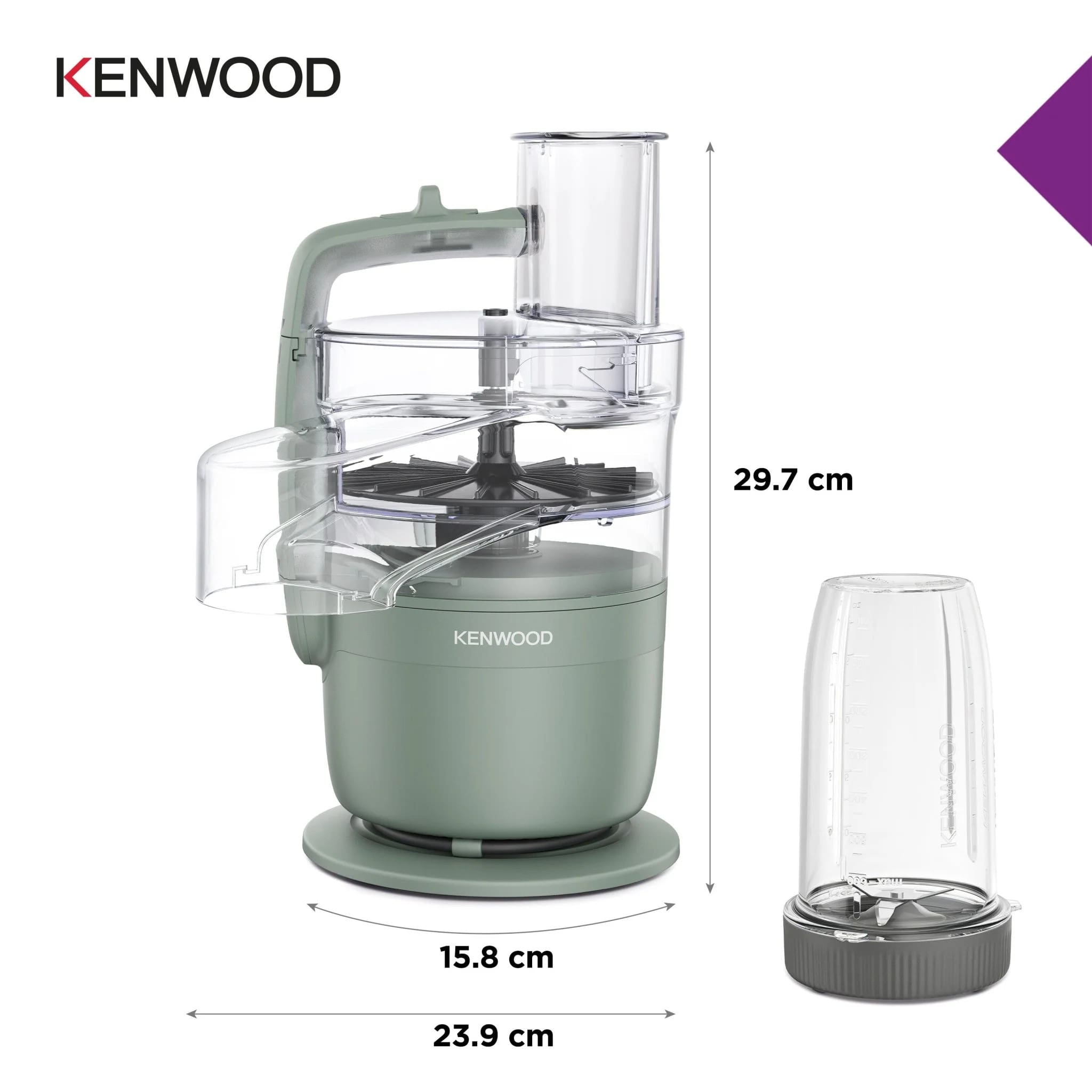 Kenwood FDP23.380GR Blend & Go Blender & Food Processor - Image 4