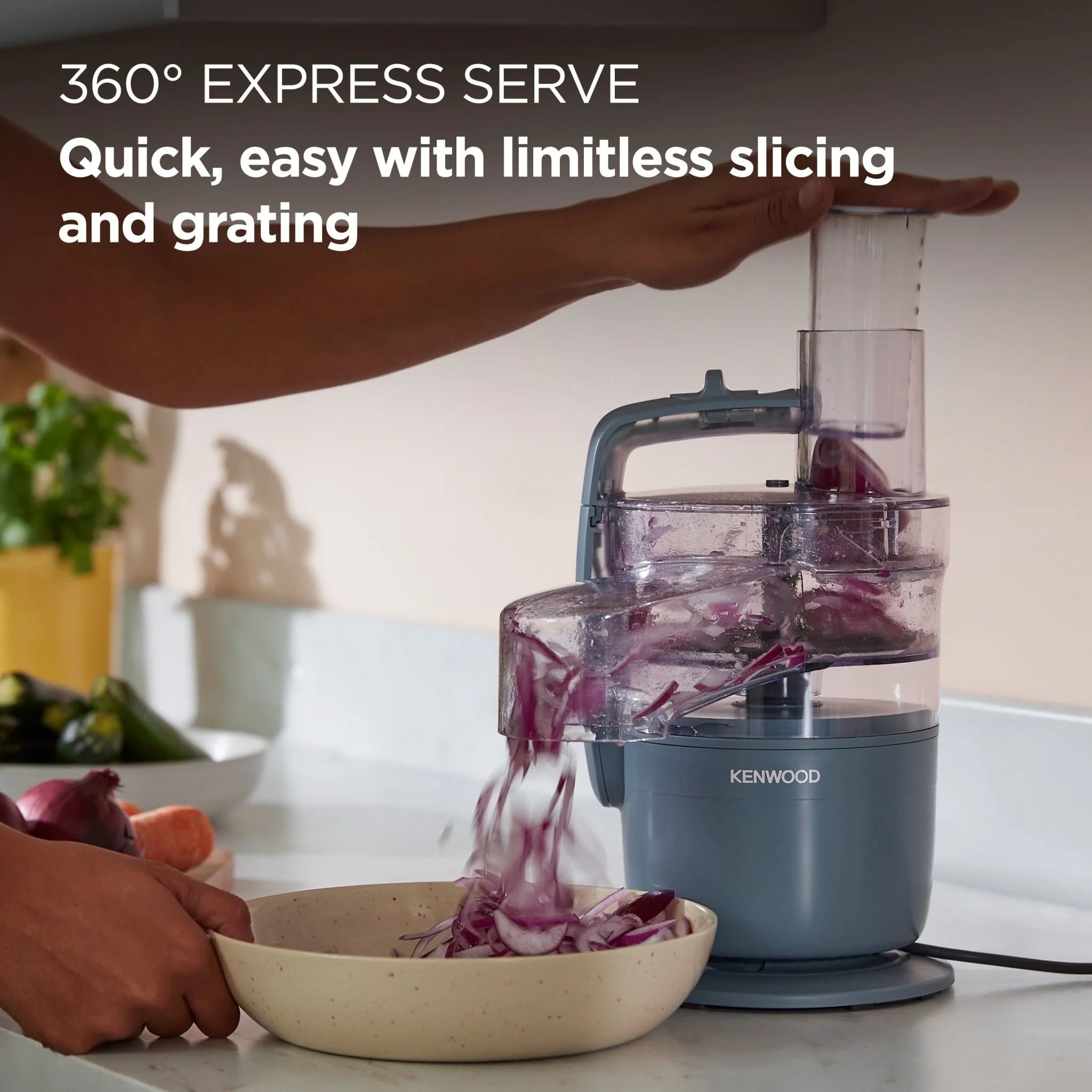 Kenwood FDP23.380GY Go Collection Blend and Go Blender and Food Processor, Grey - Image 7