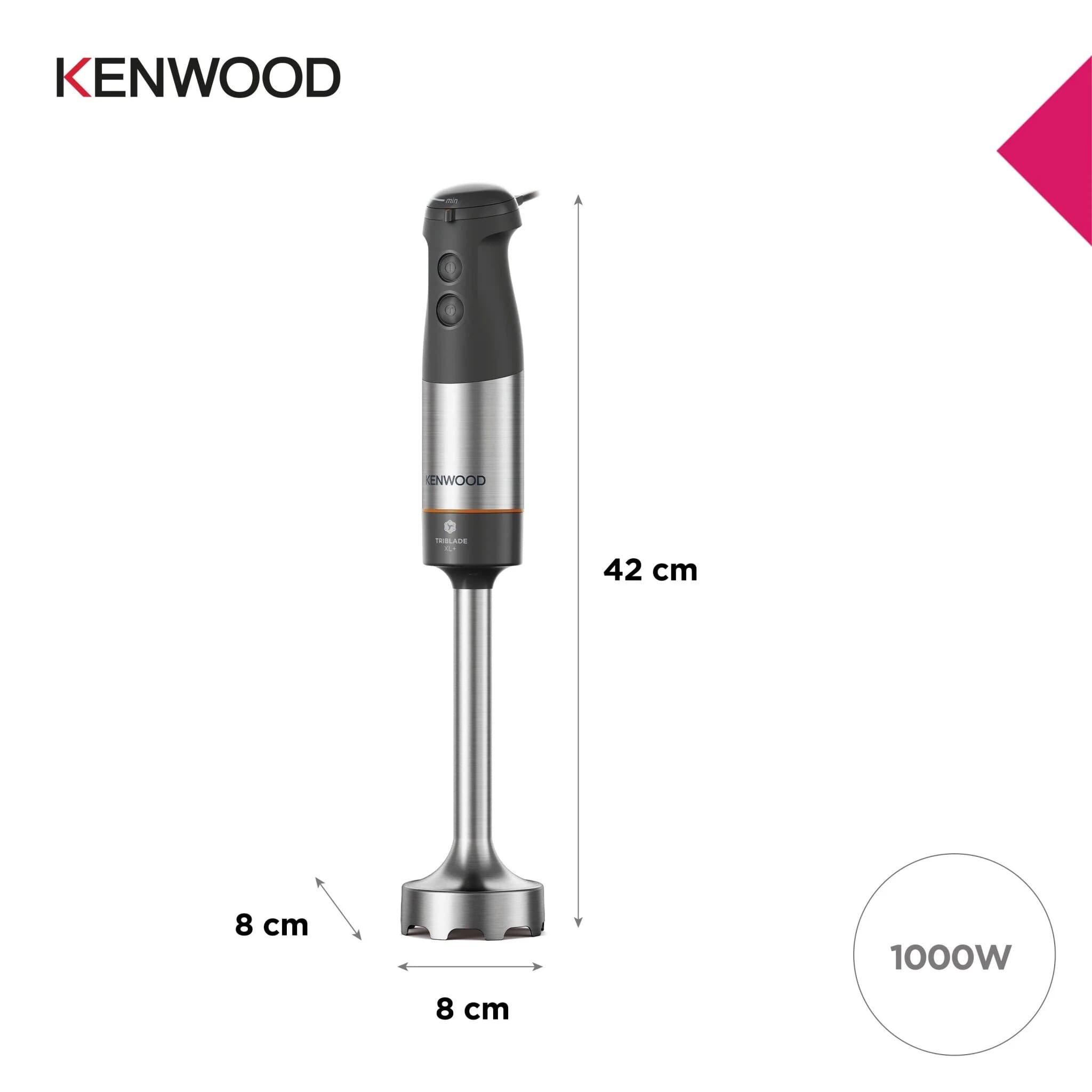 Kenwood HBM60.007GY Hand Blender with Masher & Whisk - Image 3