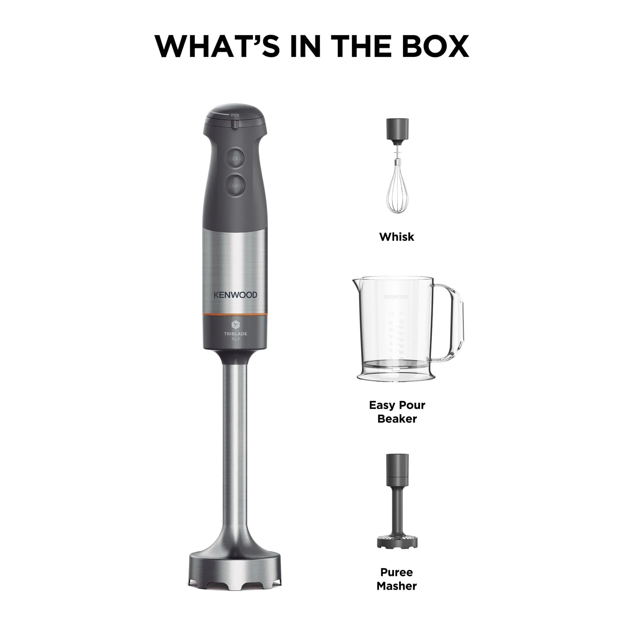 Kenwood HBM60.007GY Hand Blender with Masher & Whisk - Image 4