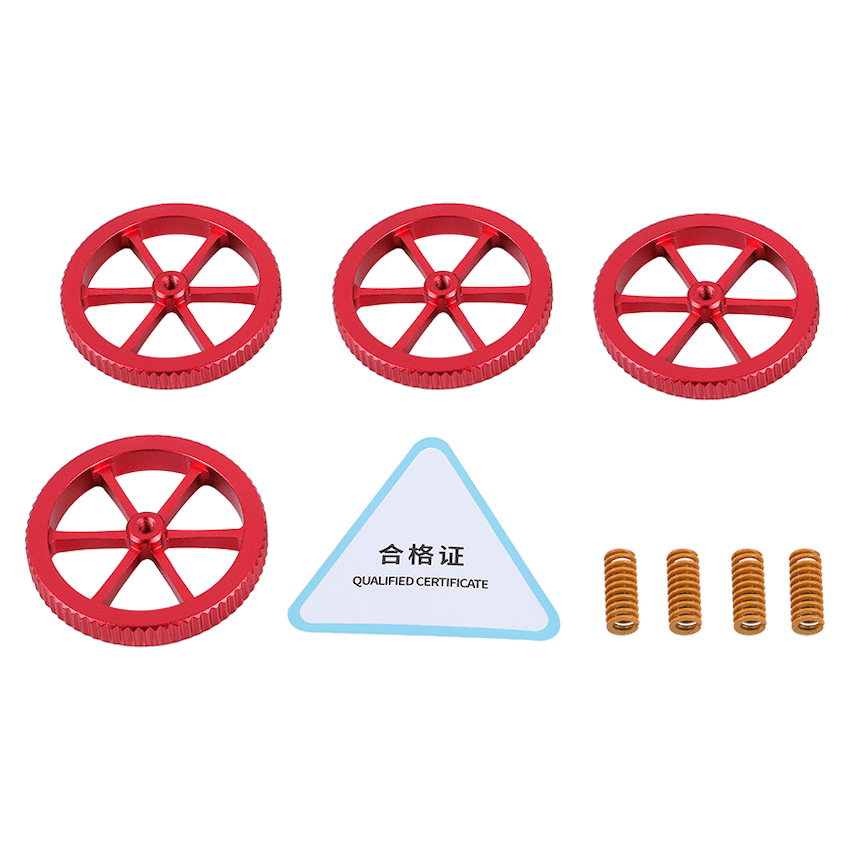 Creality Levelling Kit Springs and Screw Wheel set of 4 - Image 2