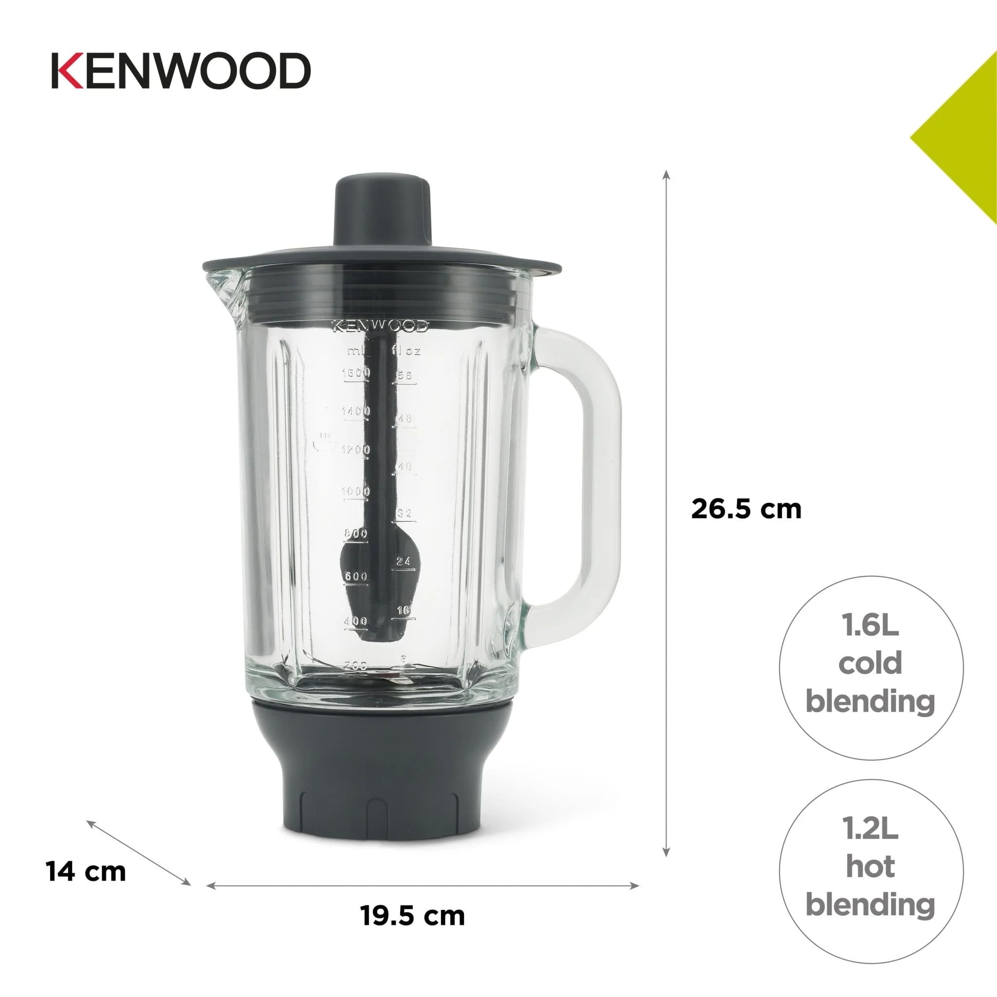 Kenwood KAH359GL Chef & Chef XL Stand Mixer Glass Blender Attachment - Image 3