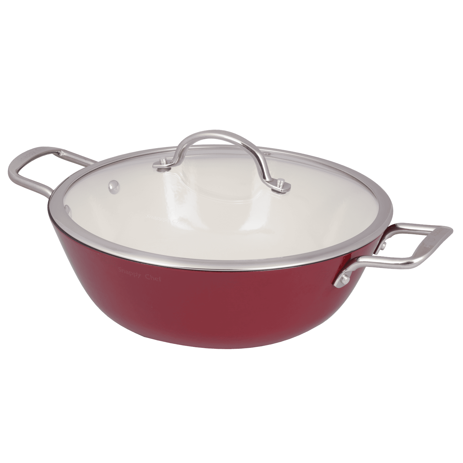 Snappy Chef 30cm Superlight Cast Iron Round Casserole