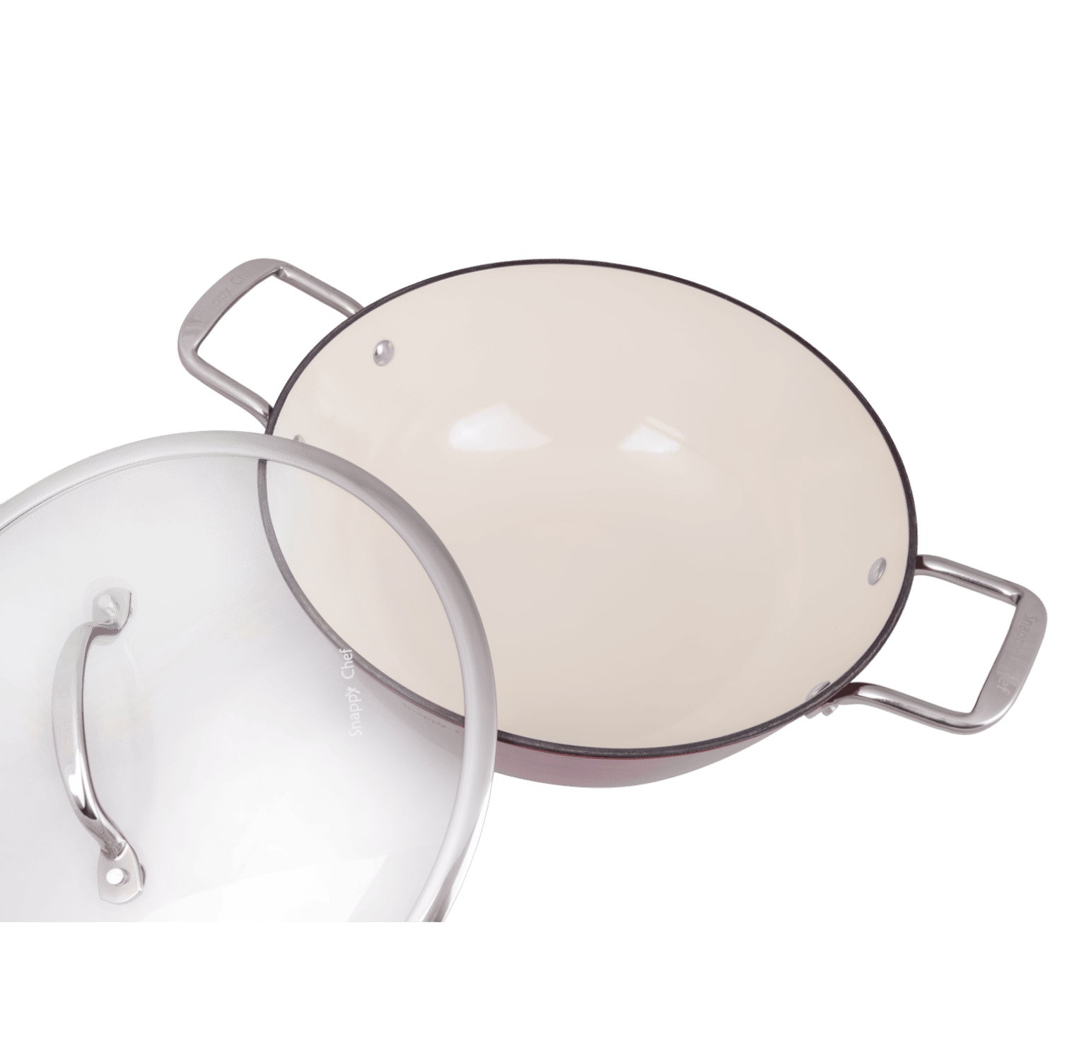 Snappy Chef 30cm Superlight Cast Iron Round Casserole - Image 4
