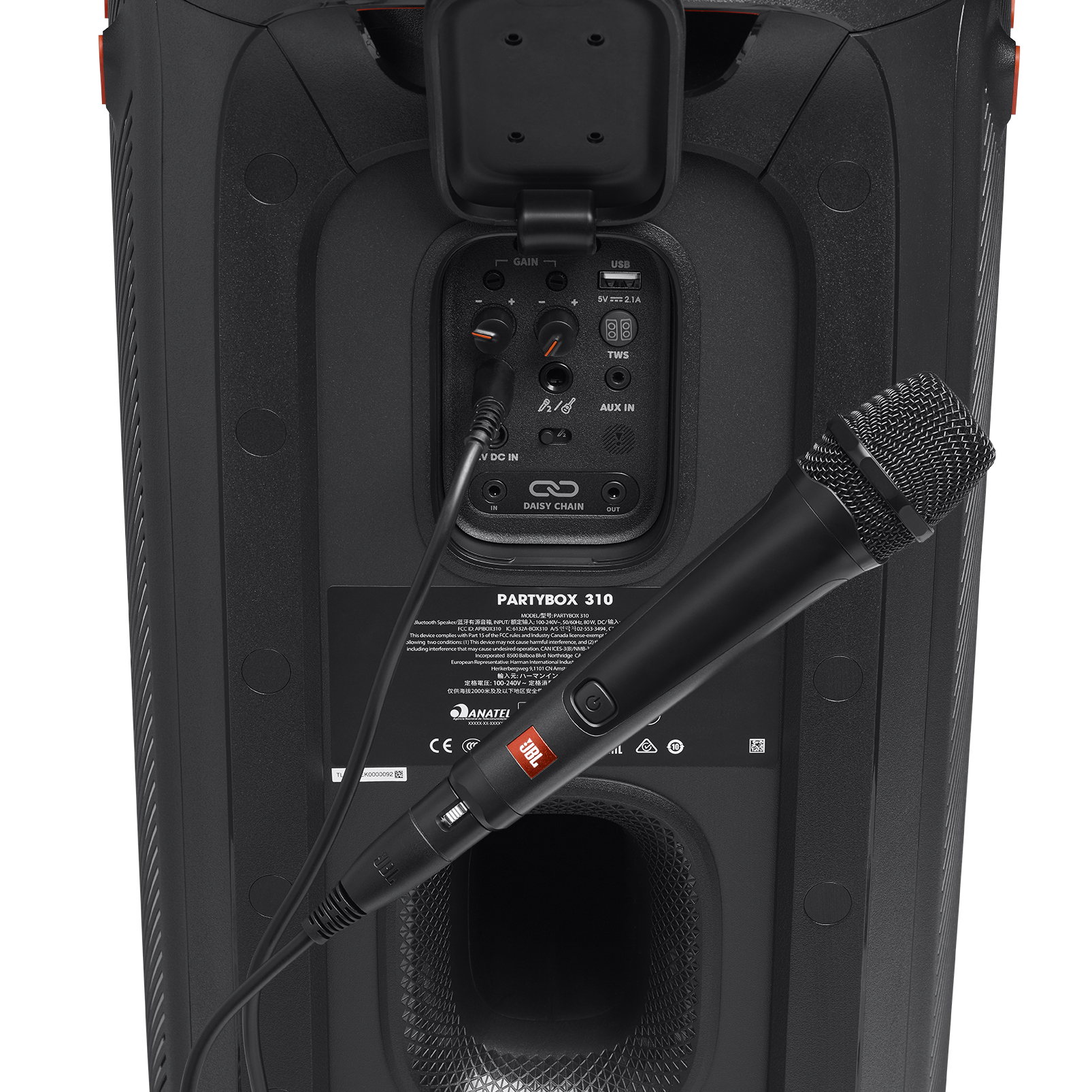 JBL Partybox M100 Wired Partybox Mic - Black - Image 4