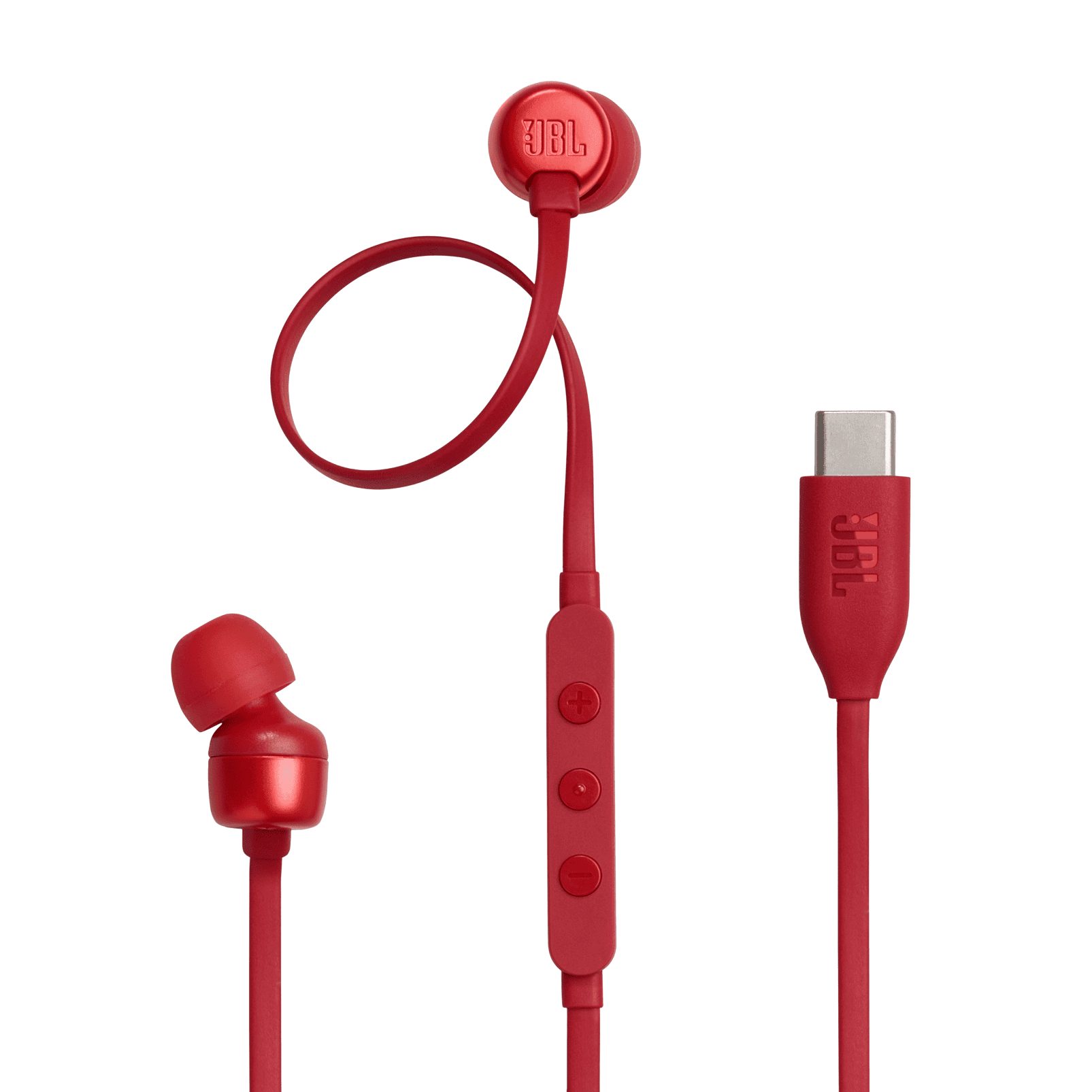 JBL Tune 310C Hi-Res USB-C Wired In Ear Headphone-Red