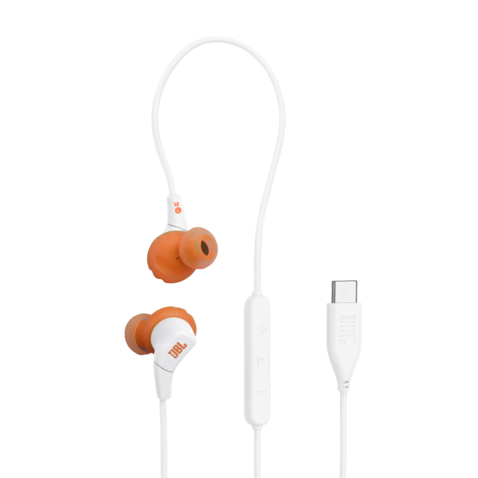 JBL Endurance Run 3 Wired Type-C In Ear Headphone-White