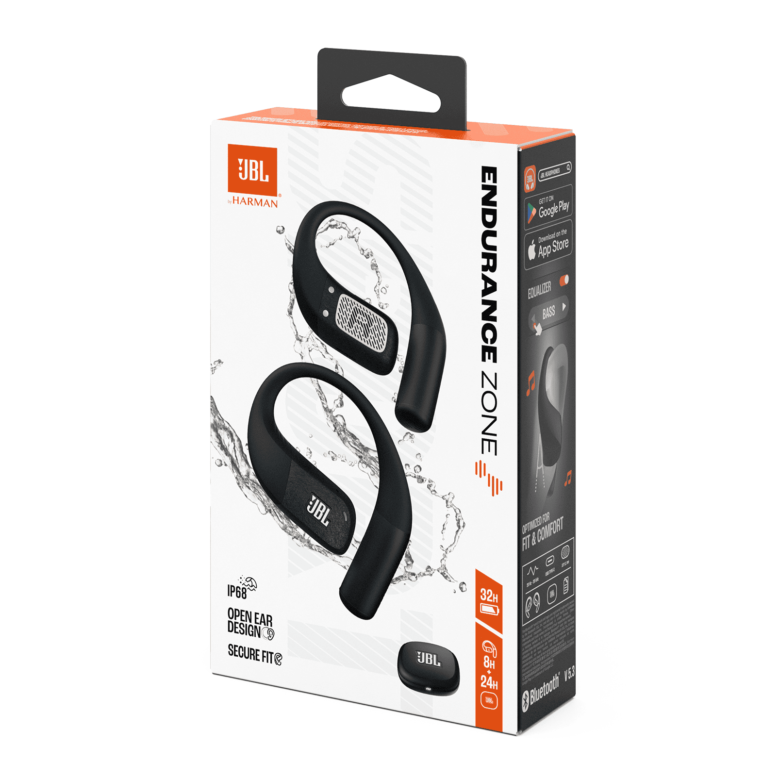 JBL Endurance Zone TWS Open Ear Headphone-Black/Grey - Image 6