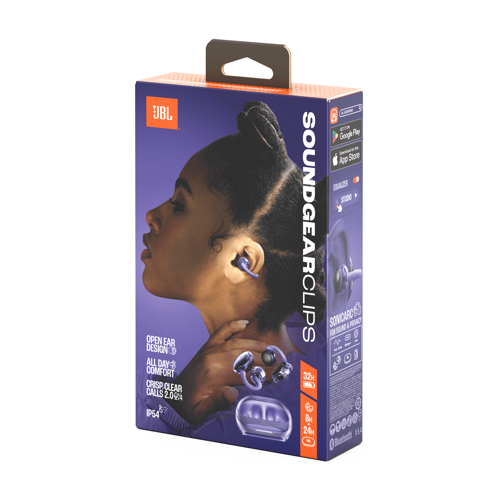 JBL Soundgear Clip TWS Open Ear Headphone-Purple - Image 4