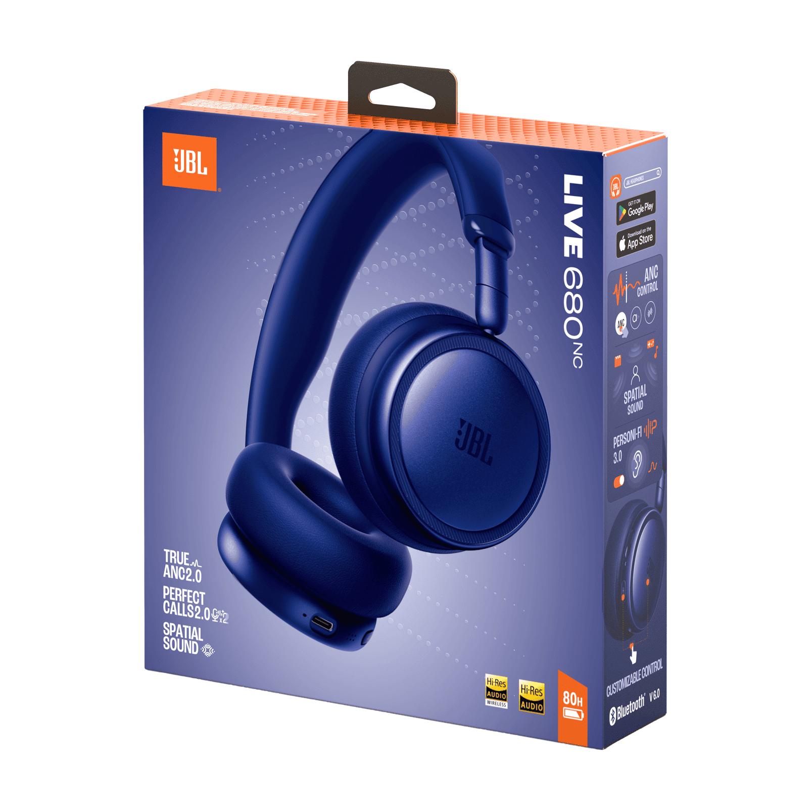 JBL Live 680 NC BT On Ear Headphone-Blue - Image 7